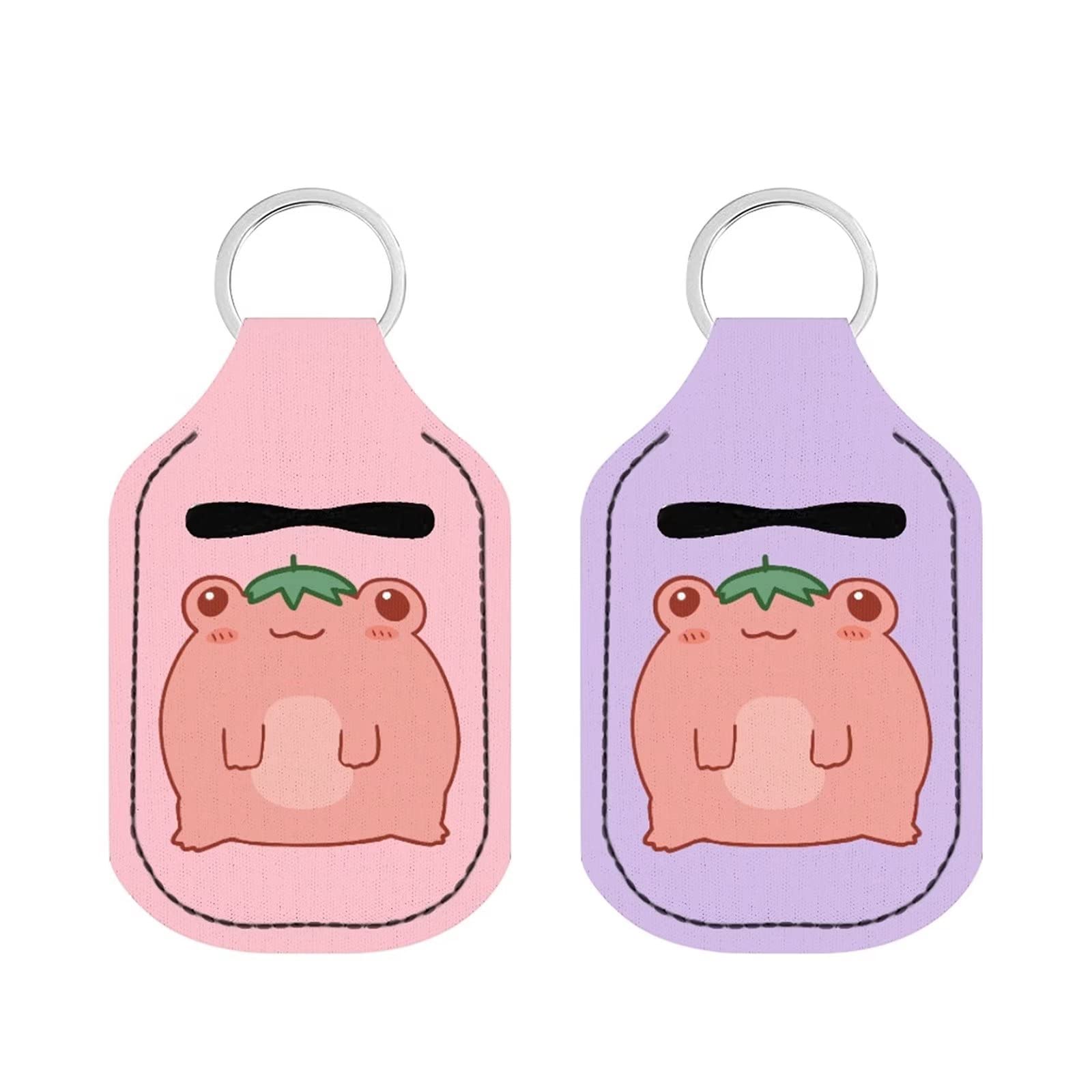 2PCS Travel Size Bottles with Keychain Holder - Leak Proof Refillable Mini Containers for Liquids, Essential Oils & Cosmetics | Perfect for Toiletries, Gym, Travel & Camping Accessories