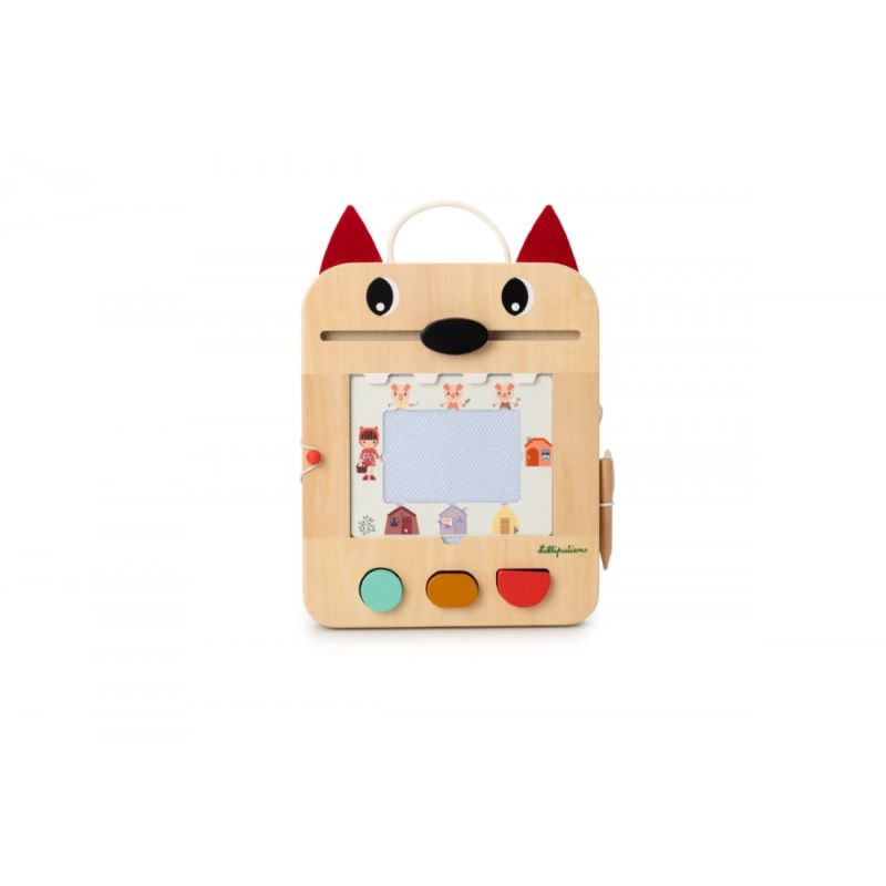 Magical Slate - Louis the Wolf Kids Drawing Board - Reusable Writing Pad for Children's Learning & Fun - Perfect for Home, School & Travel Activities