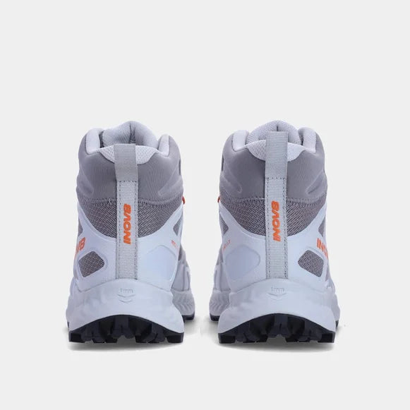 INOV8 Men's Roclite Mid GTX Hiking Boots - Waterproof Grey/Light Grey/Orange Trail Shoes for Outdoor Adventures & Mountain Climbing