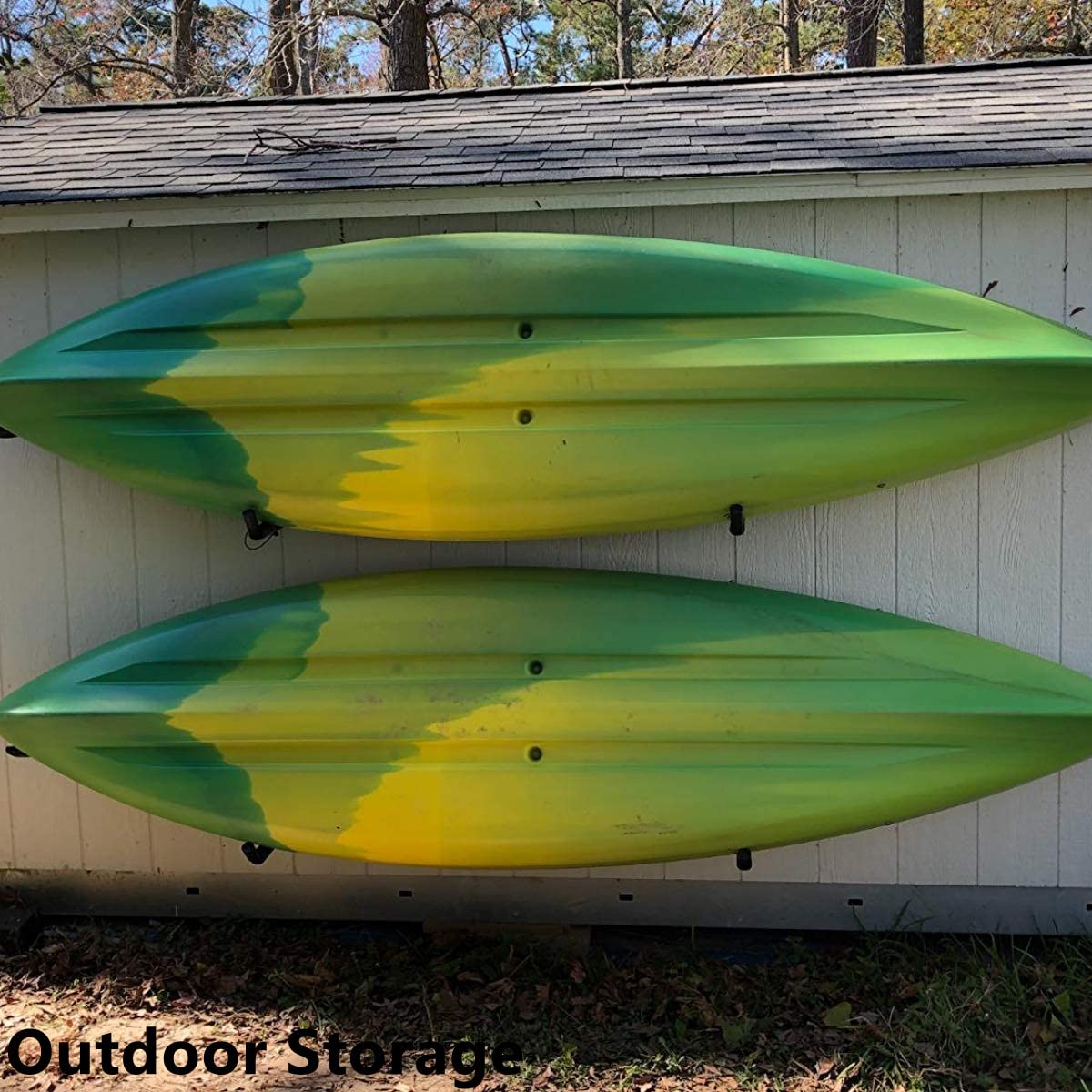 **Heavy Duty Garage Storage Kayak Hooks - 4 Pack Wall Mount Canoe & Surfboard Rack (39cm, Max Load 45kg Each) - Perfect for Kayak, Canoe, Surfboard, Paddleboard Storage in Garage, Shed, or Boat House**