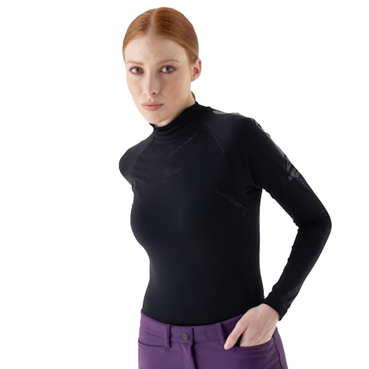 Equiline Women's Crasem Long Sleeve T-Shirt - Soft Cotton Casual Top for Everyday Wear | Perfect for Work, Lounge & Outfits