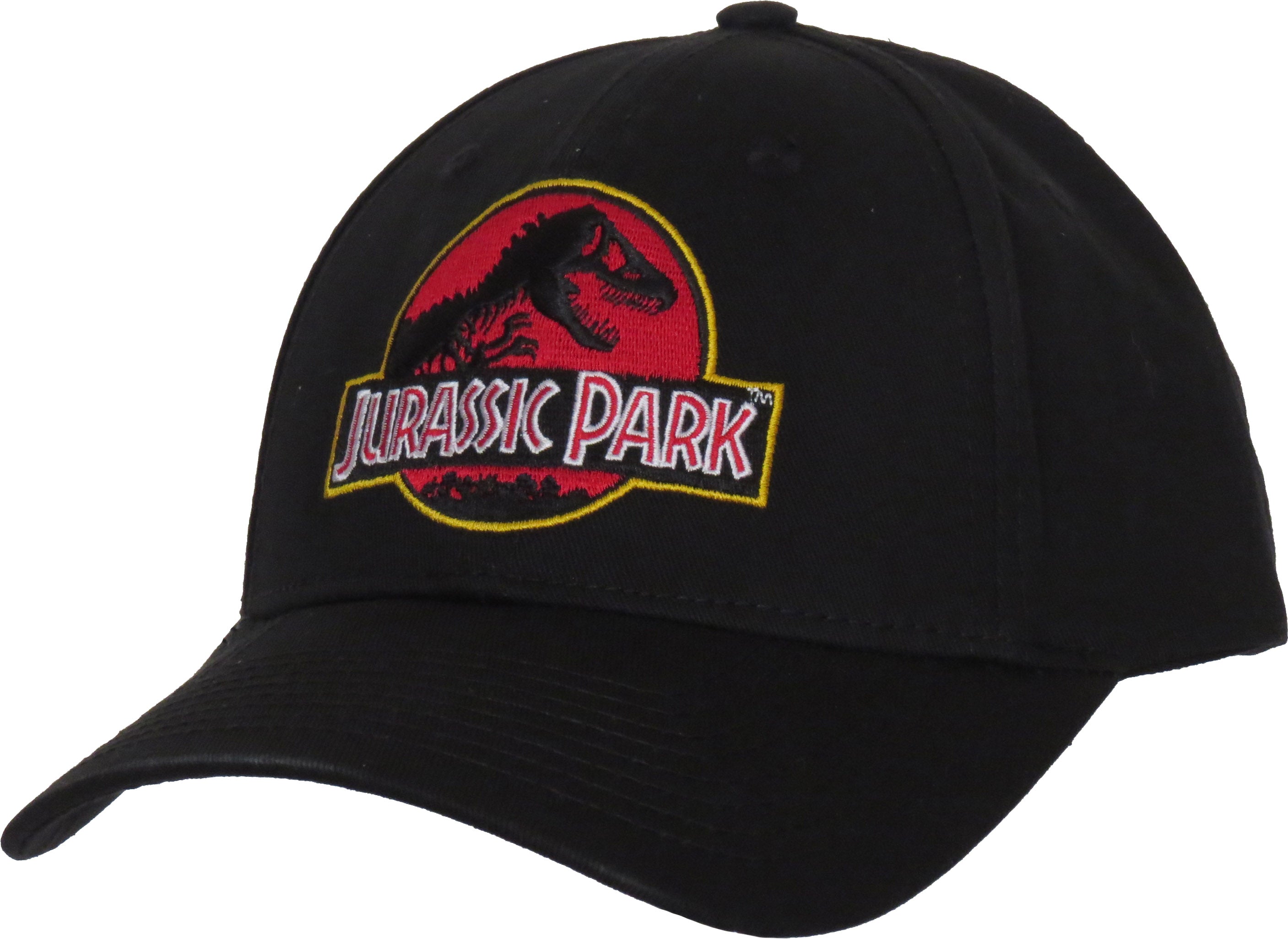 Jurassic Park Logo Adjustable Black Baseball Cap for Men & Women - Dinosaur Movie Fan Gift, Outdoor Sports & Casual Wear