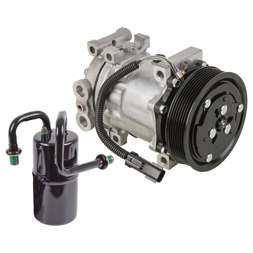 New AC Compressor with A/C Drier for 1995-1996 Dodge Dakota | BuyAutoParts 60-86208R2 | Perfect for Summer Cooling & Auto AC Repair