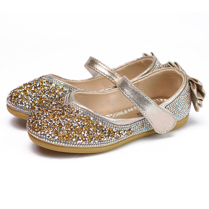 **Baby Girl Princess Shoes - Sparkly Sequin Bow Dress Shoes for Toddlers & Infants - Perfect for Parties, Weddings & Special Occasions**
