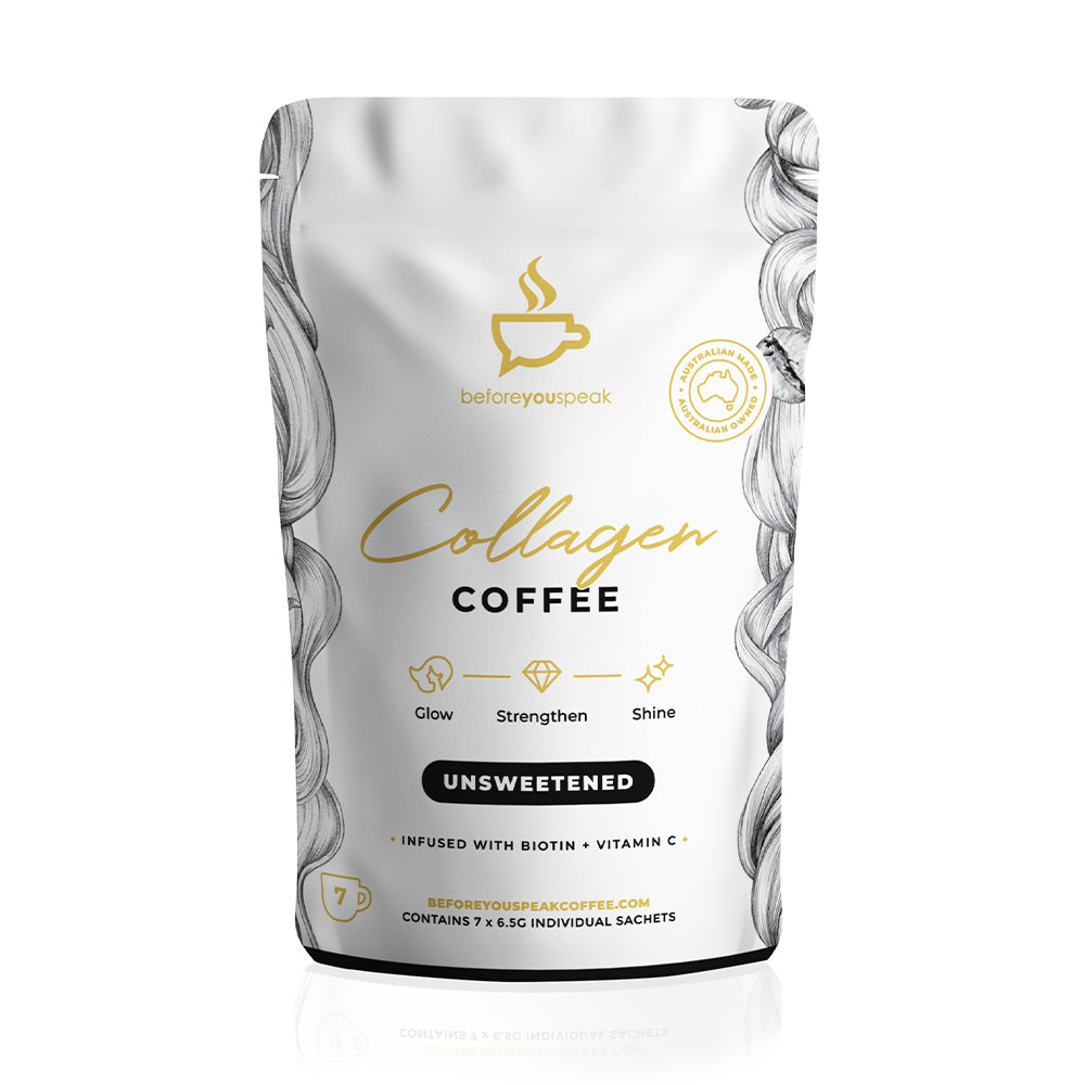 Before You Speak Collagen Coffee Unsweetened - Premium Collagen-Infused Coffee for Skin & Joint Health | Perfect for Morning Boost & Wellness Routine