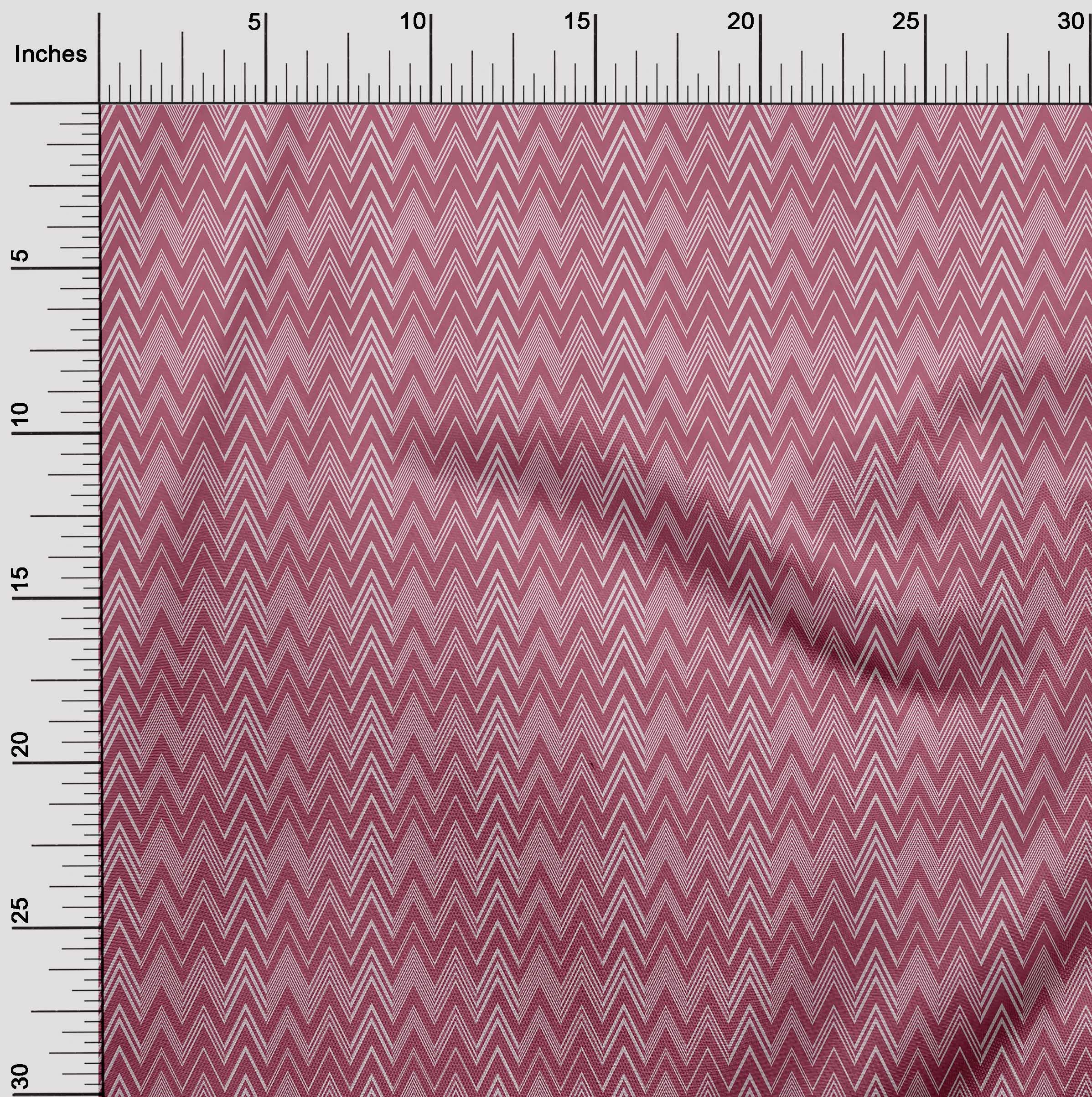 **101 Cotton Flex Pink Chevron Print Fabric by The Yard - 40 Inch Wide (8713) - Perfect for Dresses, Skirts & DIY Sewing Projects**