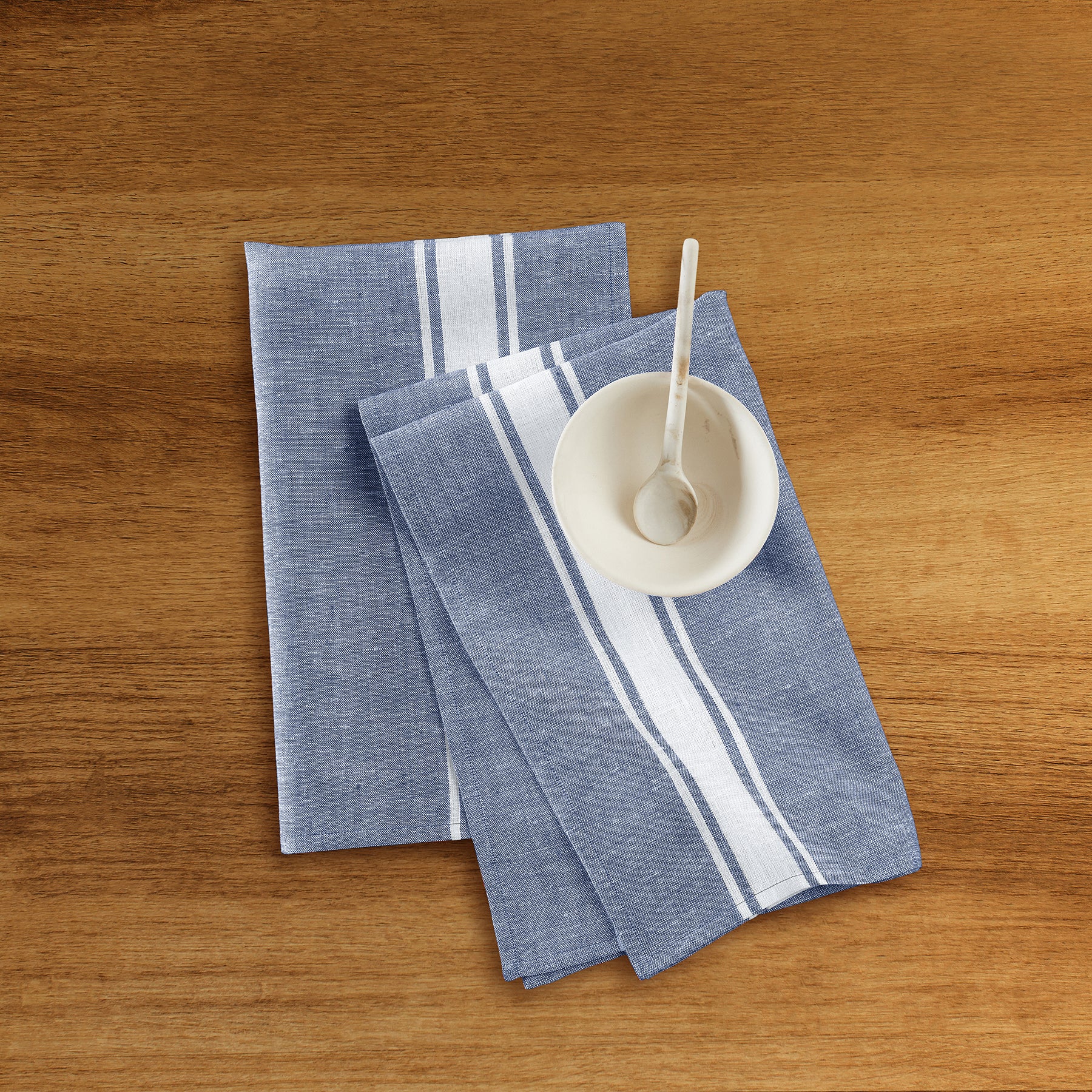 Farmhouse Stripe Kitchen Towels Set of 2 - Absorbent Cotton Dish Towels for Drying Dishes, Cleaning & Decor - Rustic Farmhouse Decor for Kitchen & Dining Room