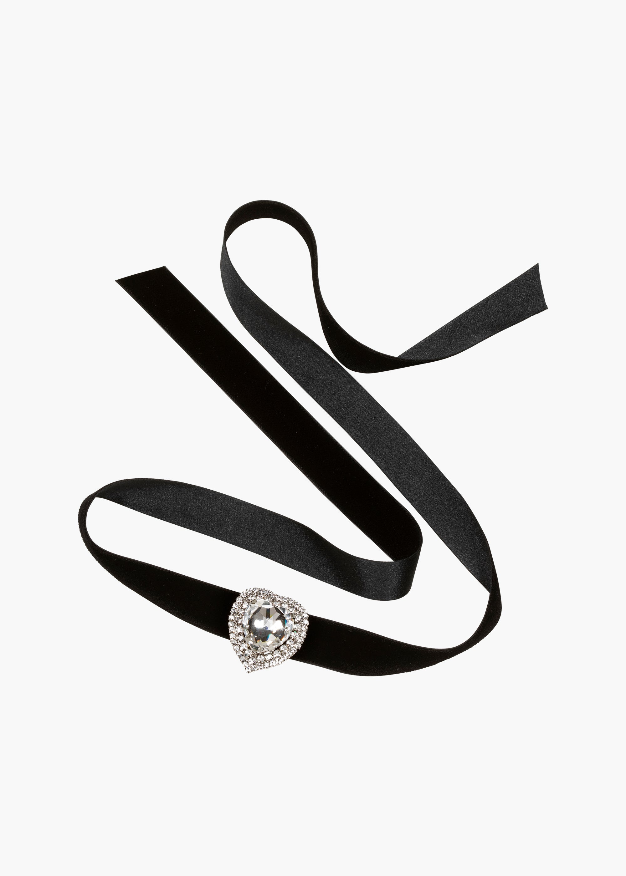 Elegant Cassidy Ribbon Tie with Crystal Accents - Perfect for Weddings, Prom, and Special Occasions