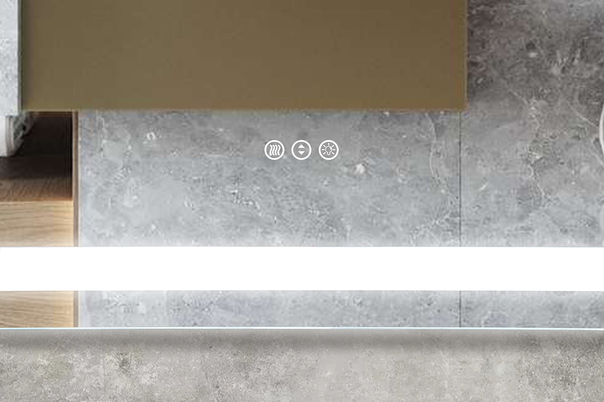 Premium LED Bathroom Mirror with Anti-Fog & Shatterproof Design - 55