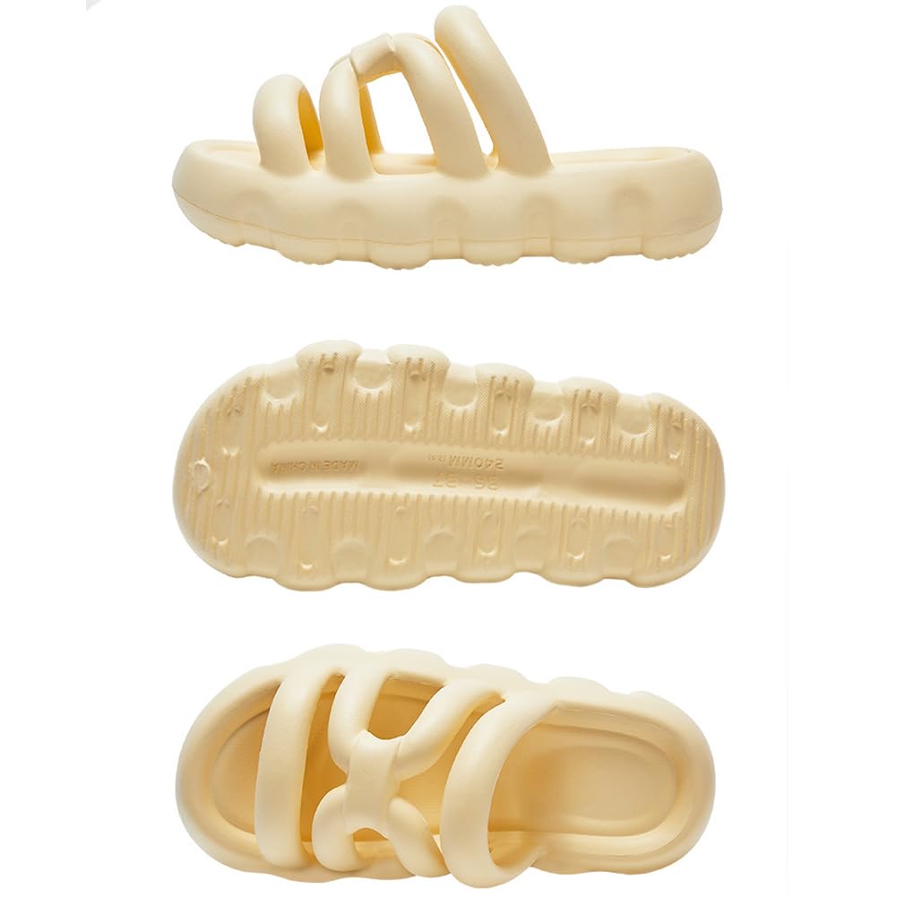Cloud Slippers for Women & Men - Non-Slip Quick-Drying Shower Sandals with Thick Sole | Indoor/Outdoor Pillow House Slippers | Perfect for Bathroom, Spa, Poolside & Home Relaxation