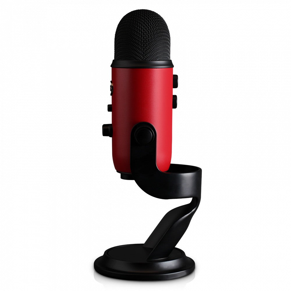 Blue Yeti USB Microphone - Professional Condenser Mic with 3 Capsules, Satin Red - Perfect for Podcasting, Streaming & Recording
