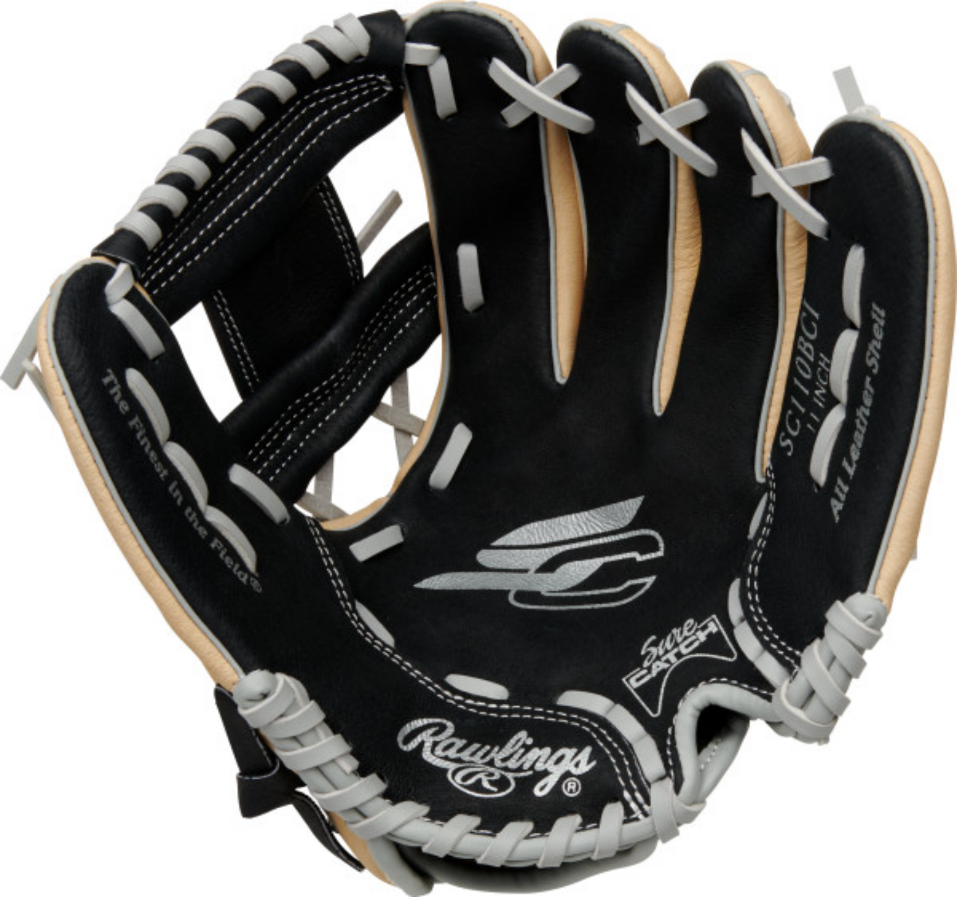 Rawlings Sure Catch Youth Baseball Glove - 11 Inch | Premium Leather Mitt for Kids & Teens | Perfect for Little League, Practice & Training | Right-Hand Throw