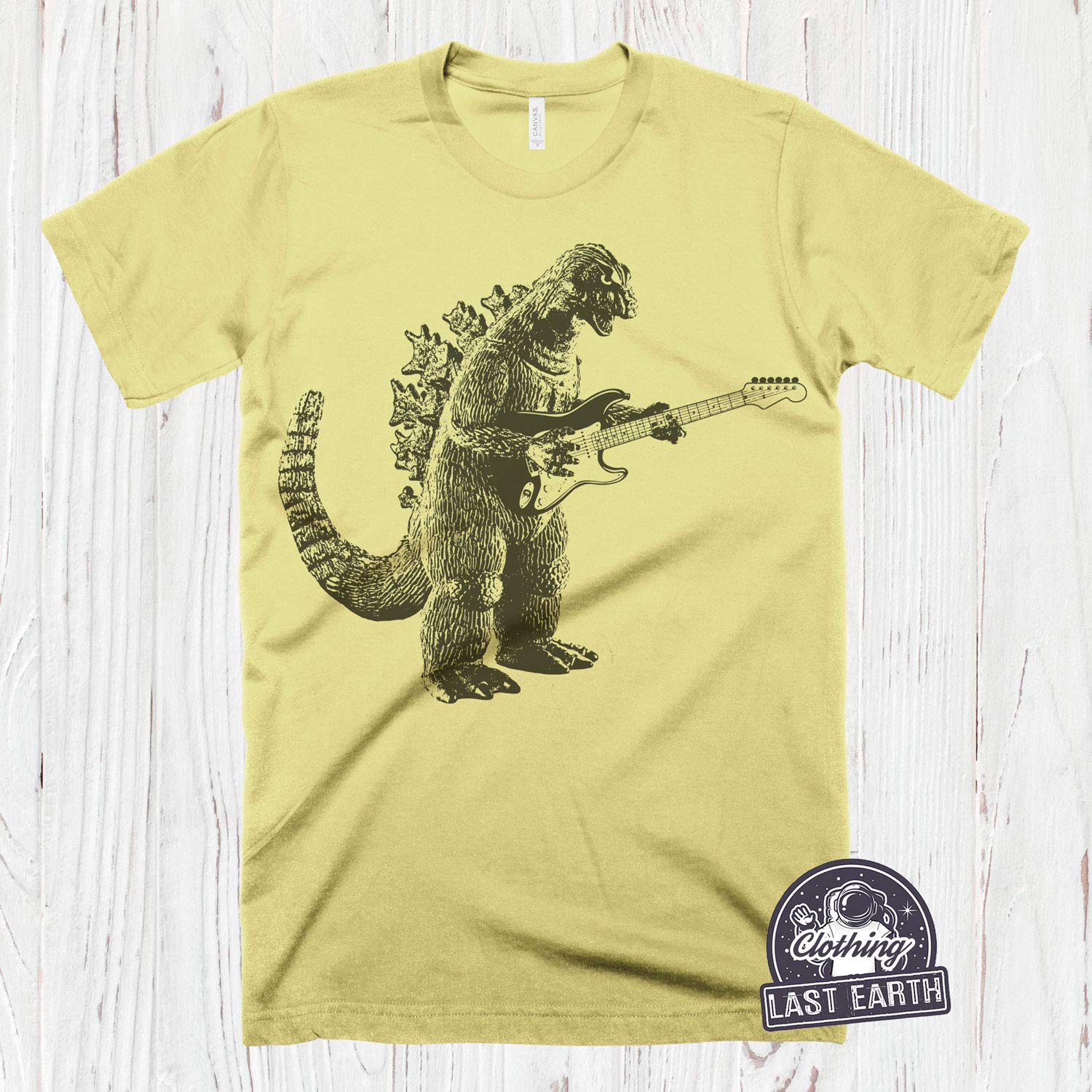 Vintage Dinosaur Guitar T-Shirt for Men - Cool Music Graphic Tee for Concerts, Gigs & Casual Wear