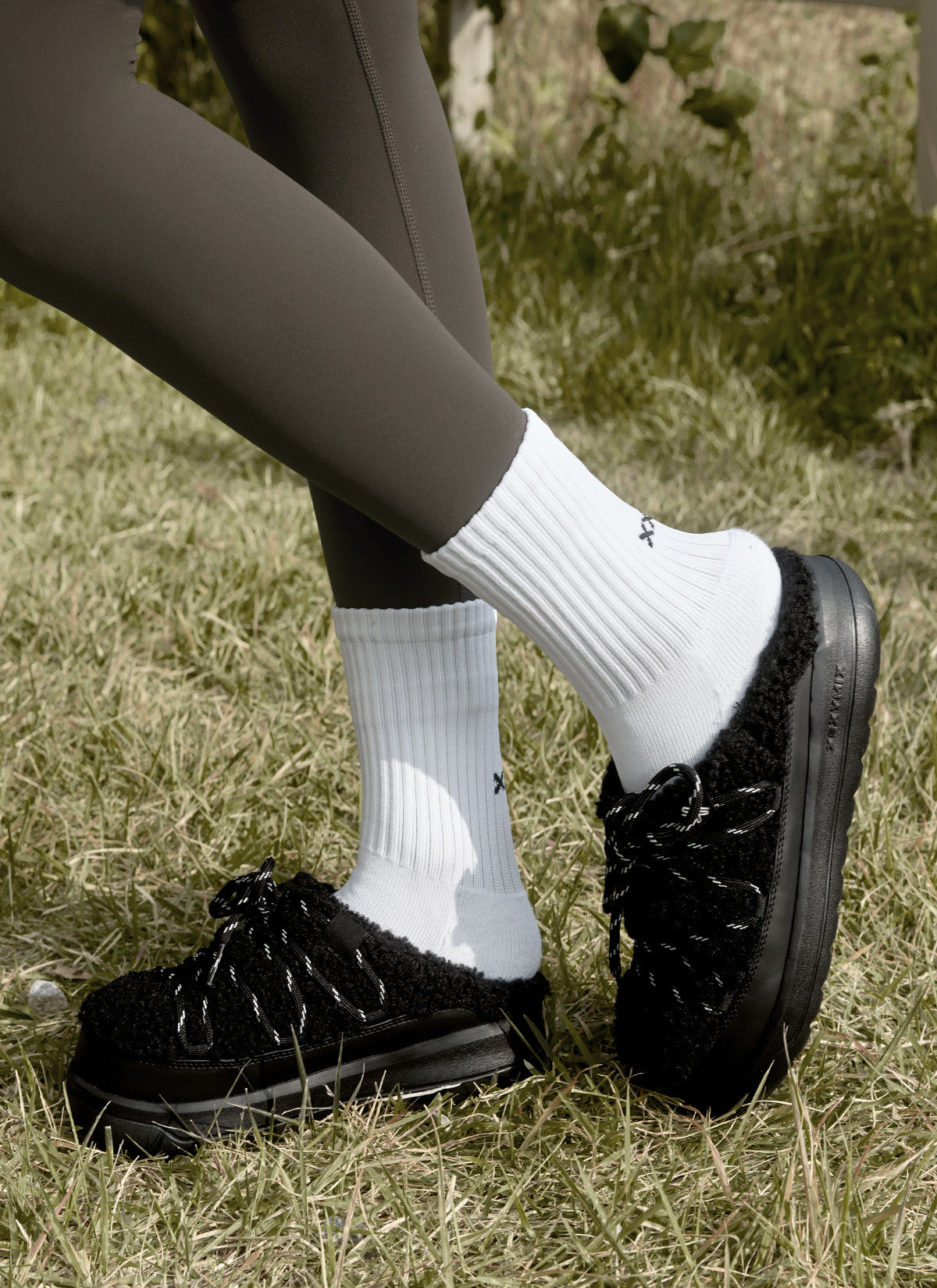 Comfortable Hug Lace Up Mules for Women - Slip On House Shoes with Arch Support - Perfect for Indoor Wear, Lounging & Casual Outfits