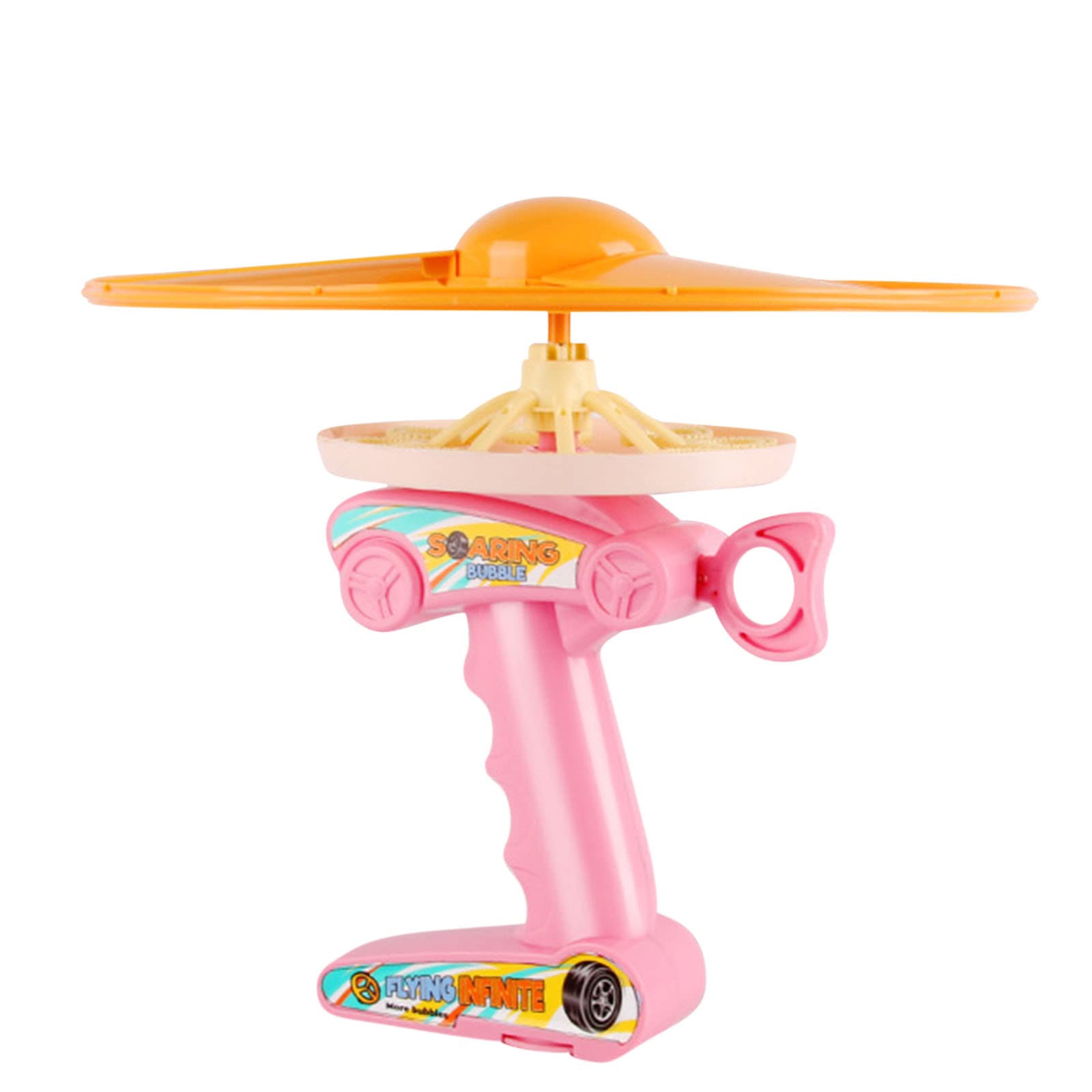 Automatic Bubble Machine for Kids - Bubble Blower Gun with Pull Rope Flying Saucer | Outdoor Summer Toys, Birthday Party Favors & Garden Play | Perfect for Backyard Fun, Park Activities & Children's Events