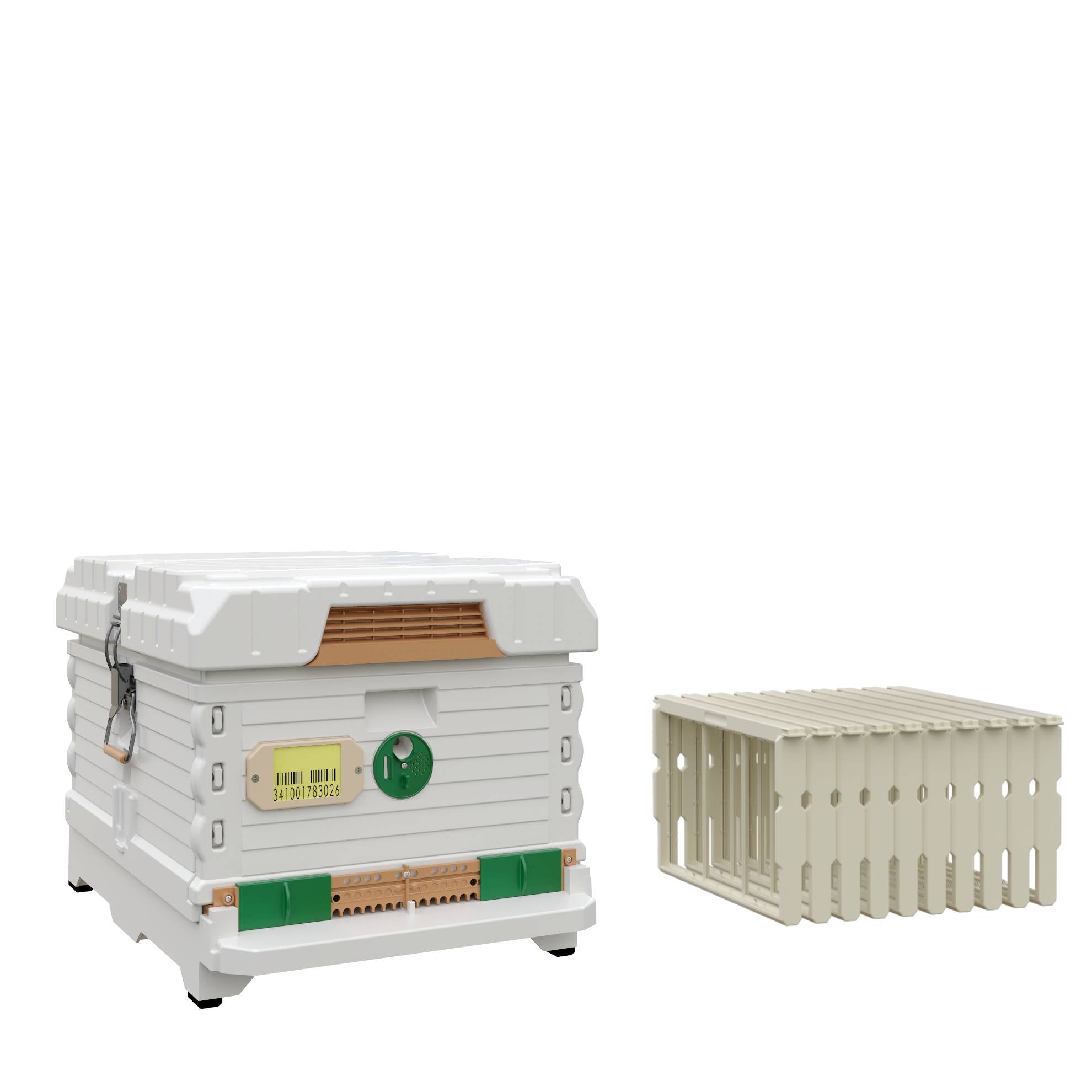 Premium Ergonomic Insulated White Single Brood Box Beehive Set - Durable Beekeeping Equipment for Honey Production & Pollination Support
