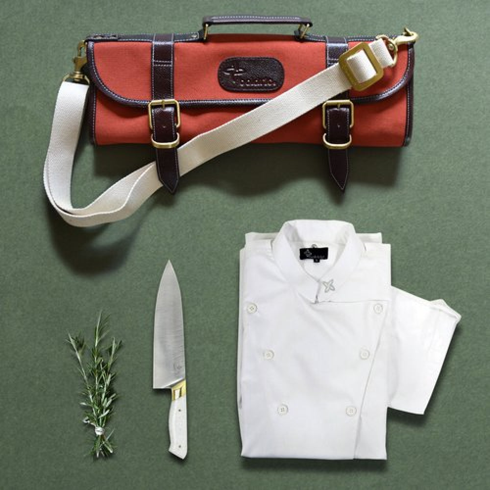 Boldric BOCKR108 15-Pocket Canvas Knife Roll Bag - Green | Professional Chef Knife Organizer for Kitchen, Camping & BBQ Accessories Storage