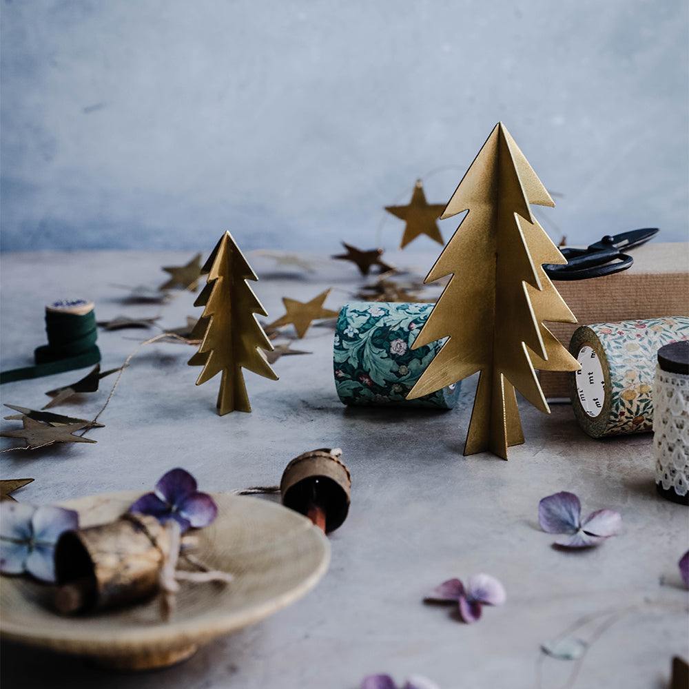 Brass Christmas Tree Ornament - Elegant Holiday Decor for Xmas Tree, Home, and Office | Perfect for Festive Gifts & Seasonal Celebrations
