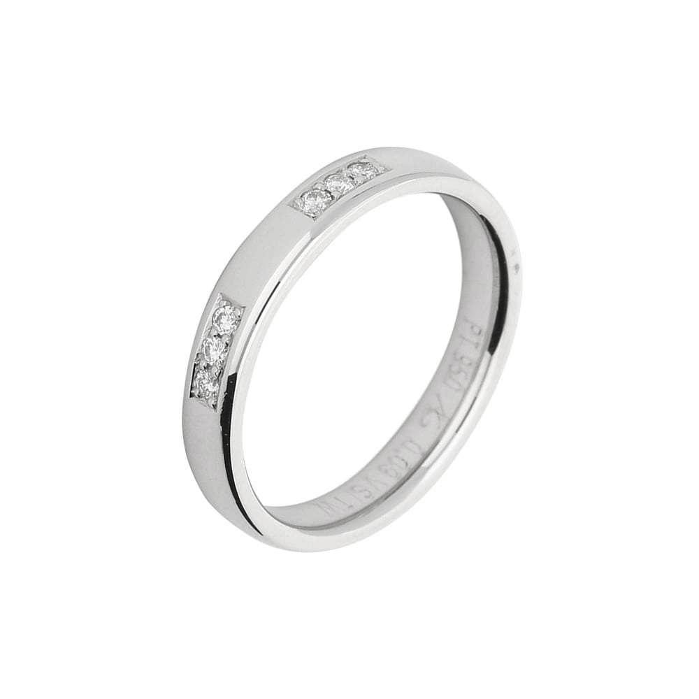 Gerstner Platinum Multi-Stone Diamond Ring 0.09ct TW VS1 Size N - Elegant Jewelry for Engagement, Wedding & Anniversary Gifts