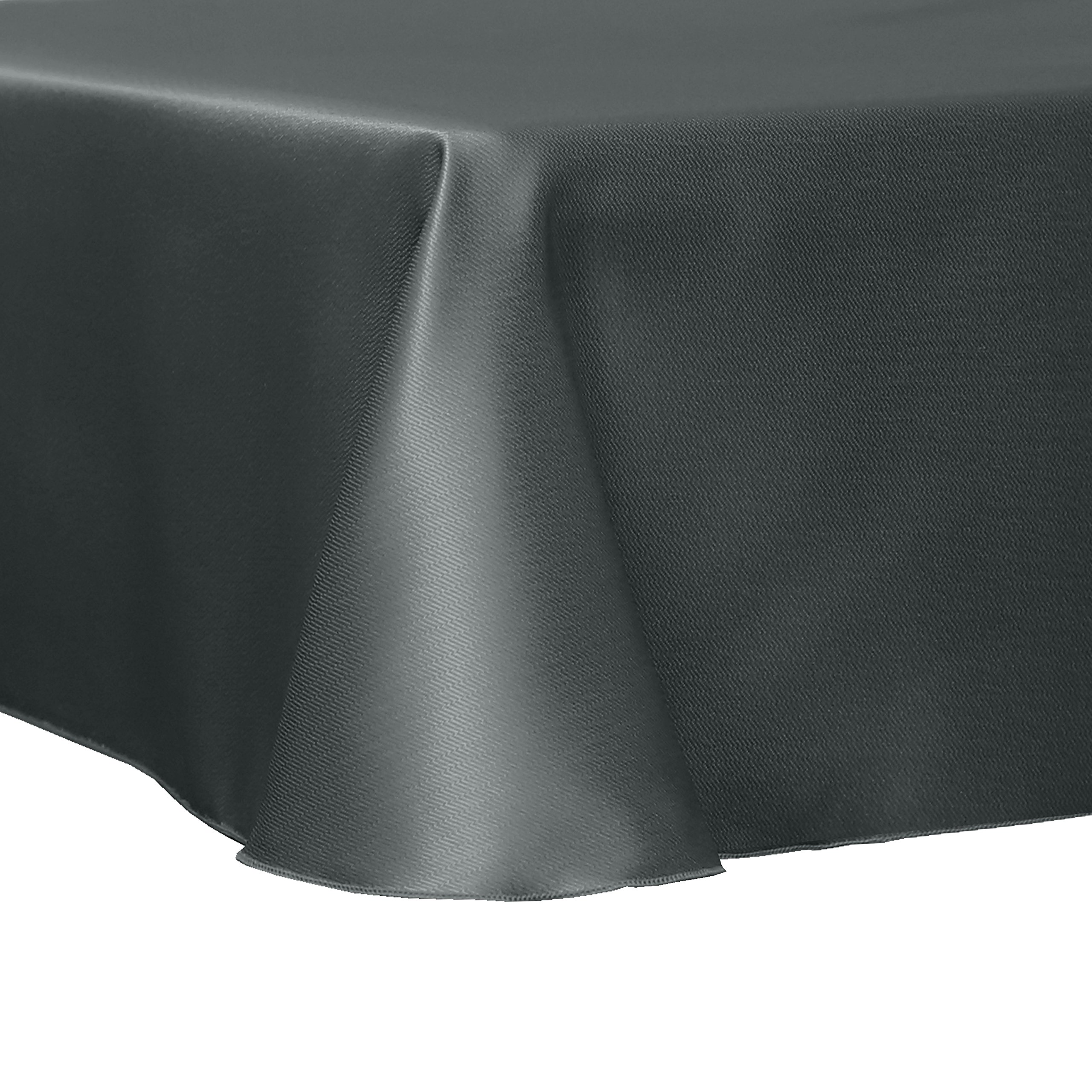 Premium Herringbone Textile 120x120 Inch Square Tablecloth - Charcoal Grey for Elegant Dining, Weddings, and Special Events
