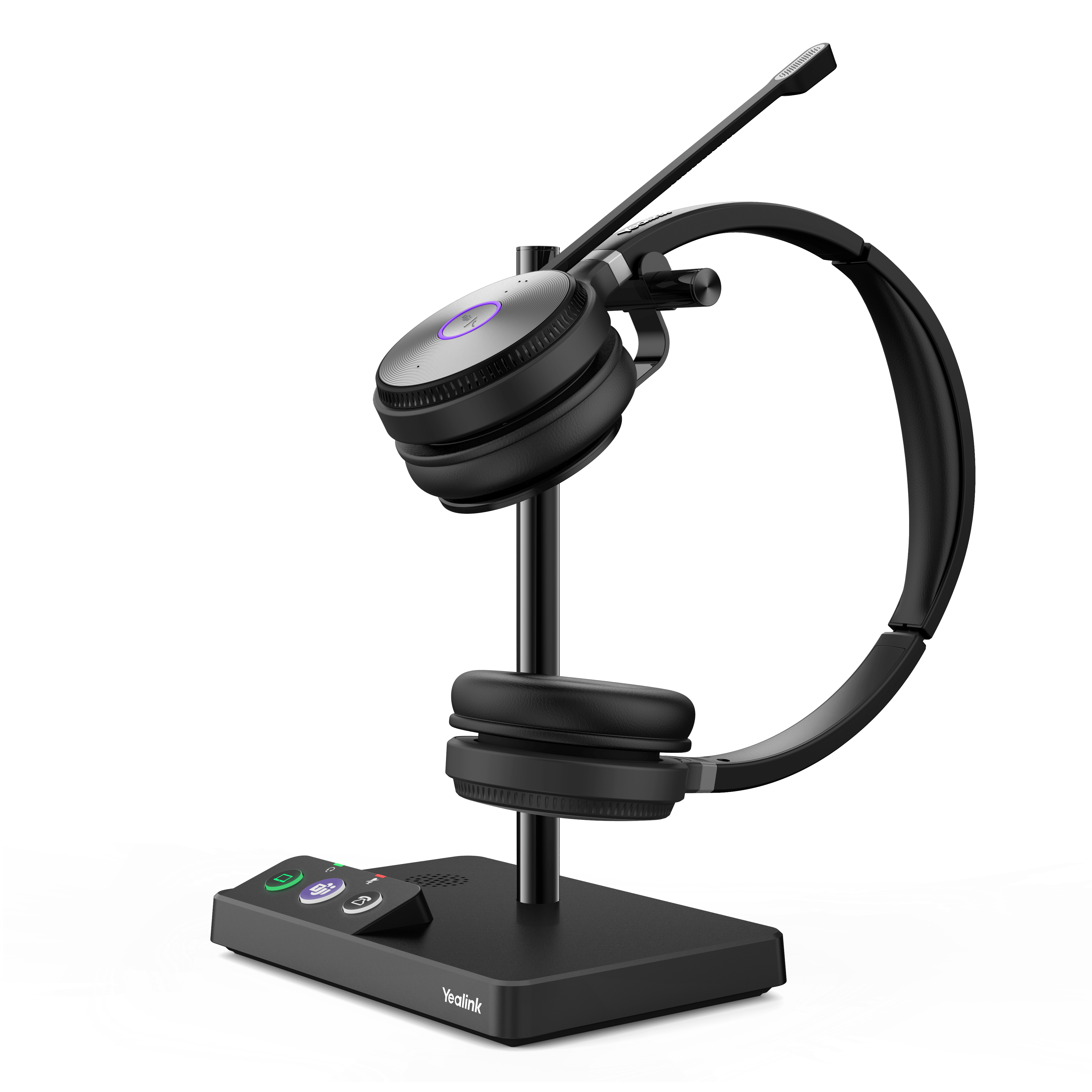 Yealink WH62 DECT Wireless Headset with Noise Cancellation - Comfortable Office Headphones for Call Center, Remote Work & Business Communications