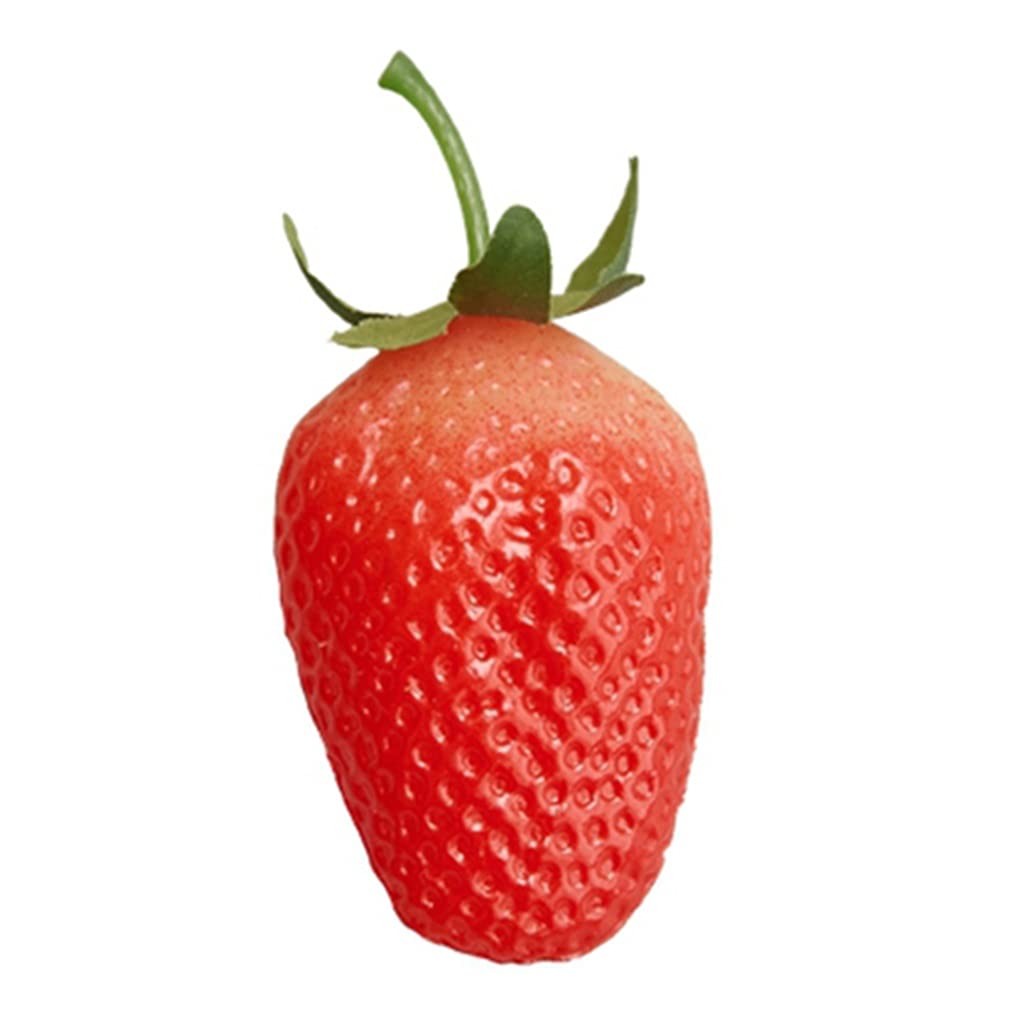 Artificial Strawberry Decor - Fake Fruit for Home Kitchen, Party, Photography & Holiday Decor - Red, 20cm - Perfect for Table Centerpieces, Gift Baskets & DIY Crafts