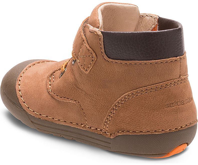 Stride Rite Burrell Baby Boots - Soft Leather First Walking Shoes for Infants & Toddlers - Perfect for First Steps, Outdoor Play & Special Occasions