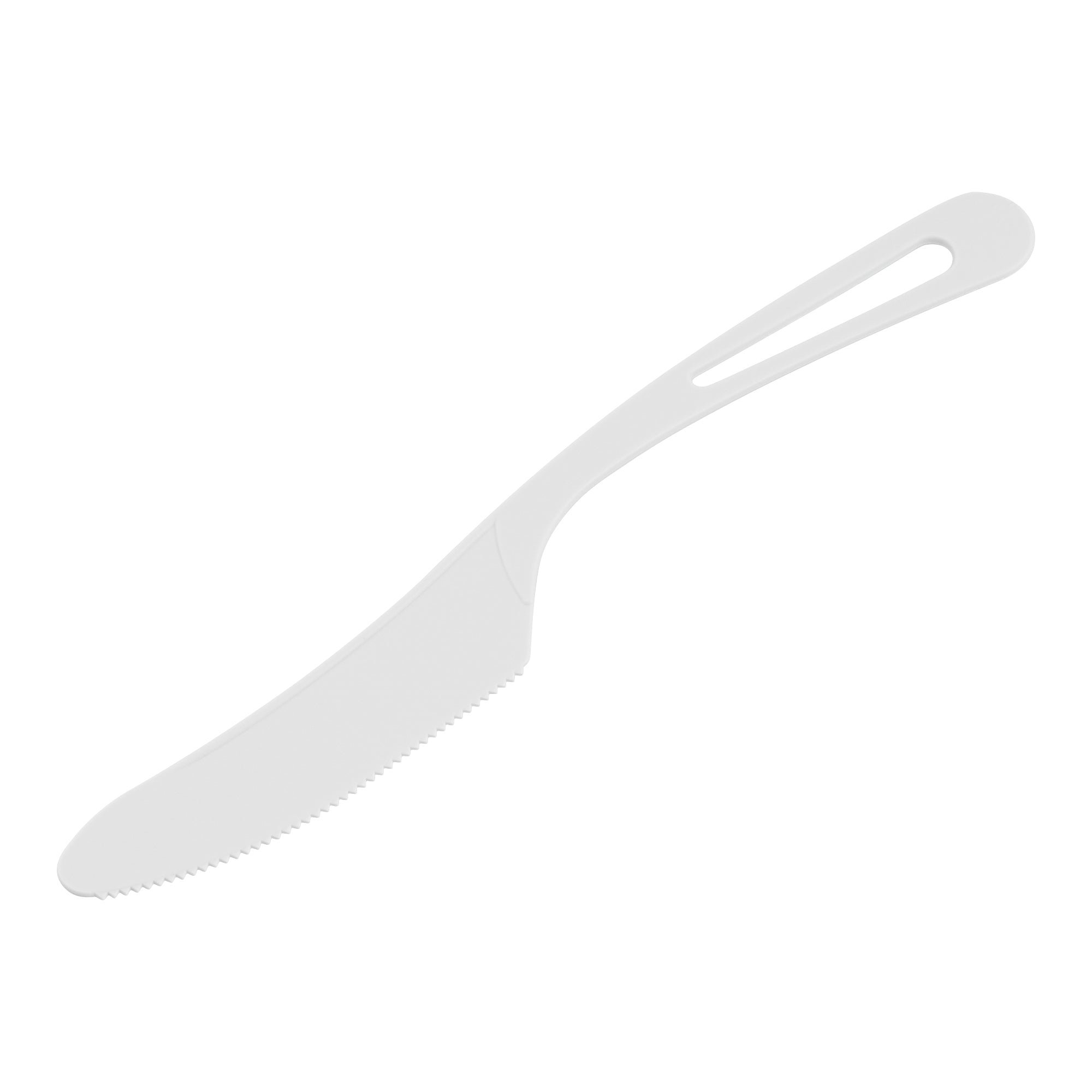 Eco-Friendly Compostable CPLA Plastic Knives - 250 Count Box, Heat Resistant & Biodegradable Cutlery for Parties, Picnics, and Outdoor Events