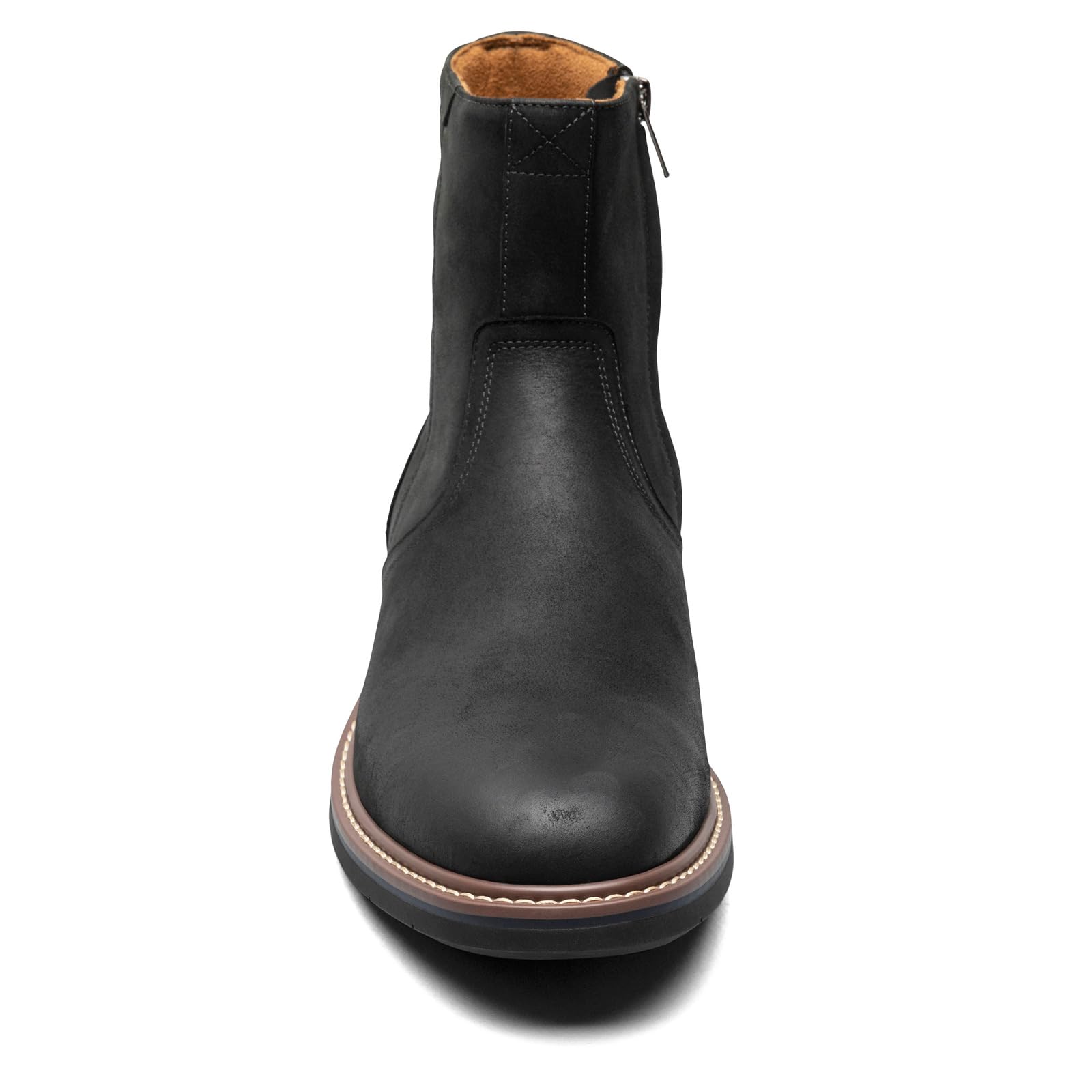 Florsheim Men's Norwalk Side Zip Boot - Comfortable Leather Ankle Boots for Work & Casual Wear | Waterproof & Slip-Resistant for Outdoor & Office Use