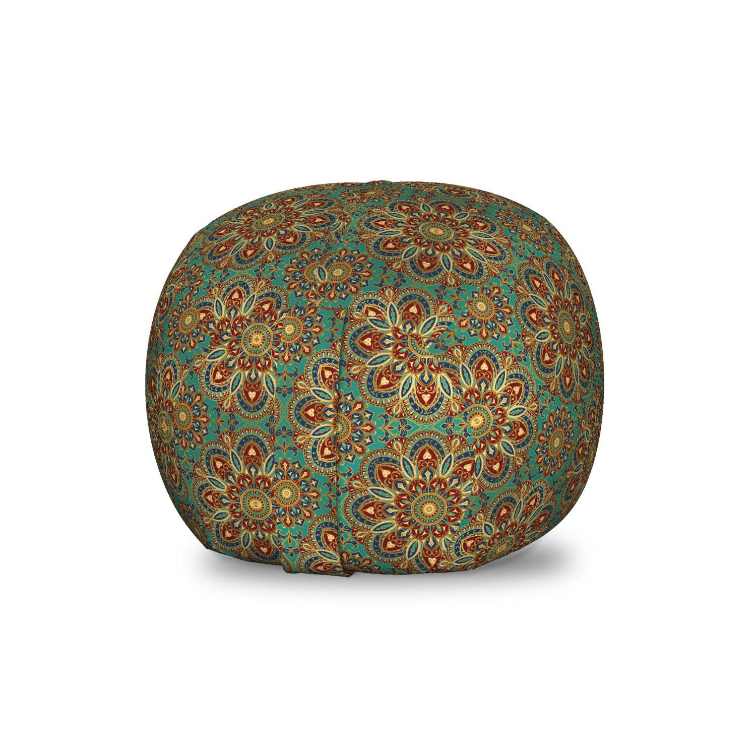 Ambesonne Mandala Storage Toy Bag Chair - Exotic Floral Pattern, Washable Stuffed Animal Organizer, Small Multicolor for Kids' Room & Playroom Organization