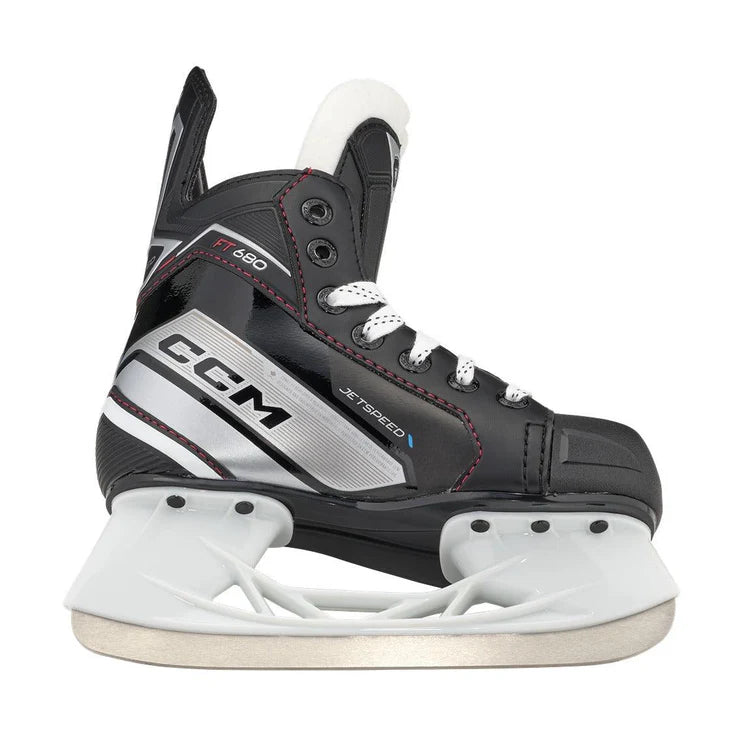 CCM FT680 Youth Hockey Skates - Lightweight & Durable Ice Skates for Boys & Girls - Perfect for Youth Hockey Games, Practice & Recreational Skating