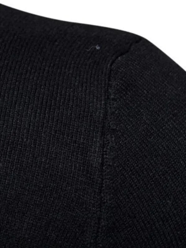 Men's Wool Knit Turtleneck Sweater - Thick Warm Winter Pullover for Casual Wear & Outdoor Activities