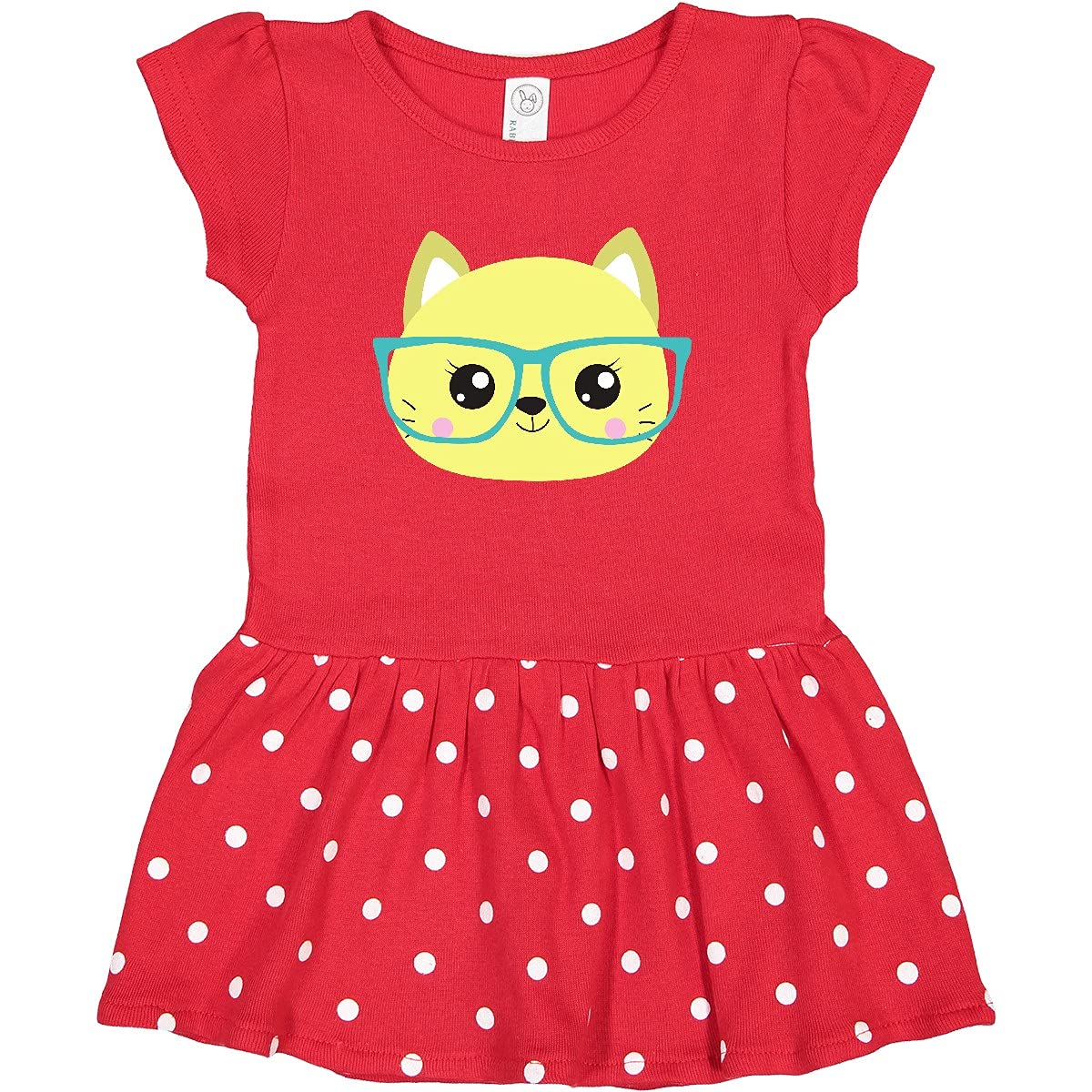 Hipster Cat Dress for Toddlers - Cute Kitten with Glasses for Playtime