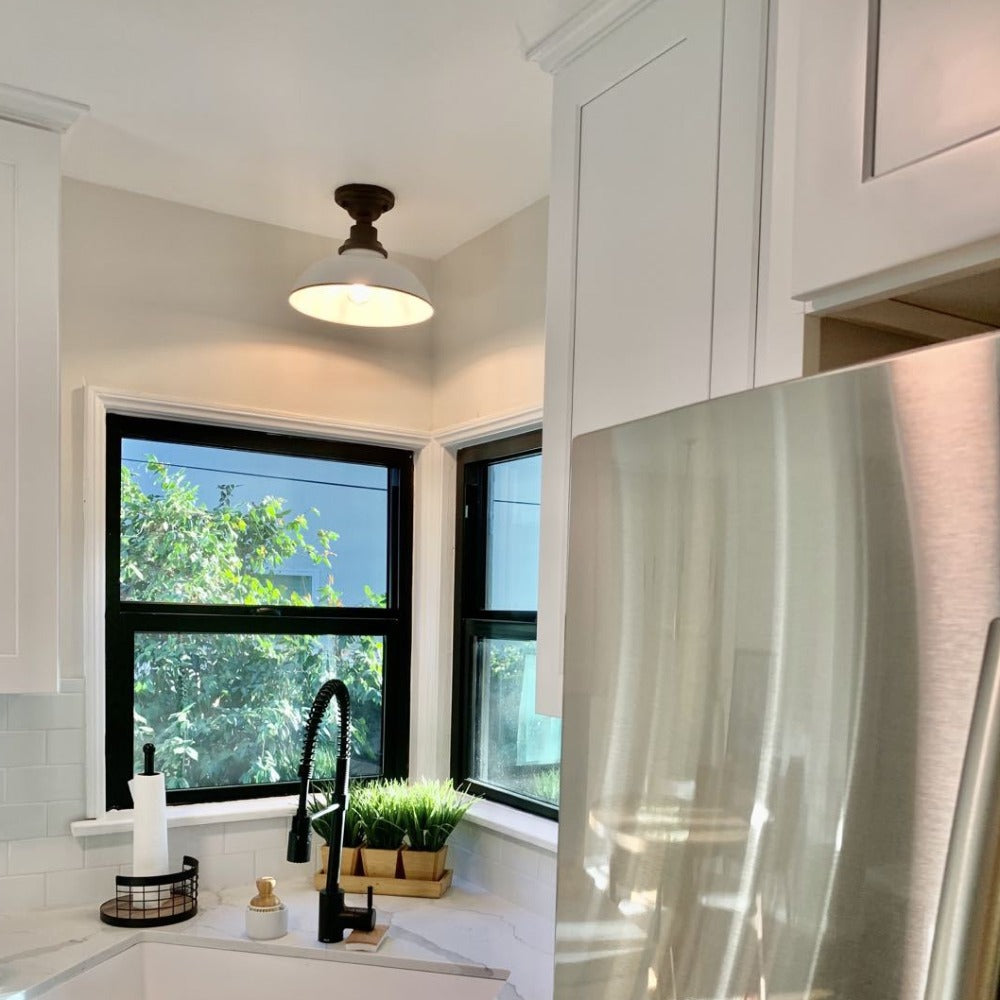 Bella Flush Mount Ceiling Light - Modern LED Fixture for Bedroom, Kitchen, Hallway & Living Room - Energy Efficient & Easy Installation