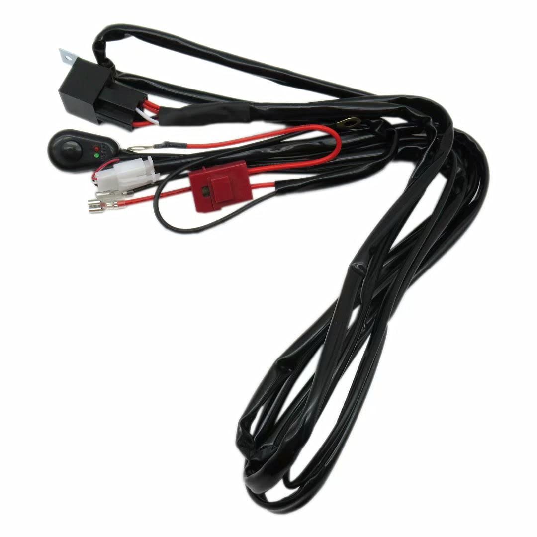 12V 40Amp LED Light Bar Wiring Harness Kit with ON/OFF Switch & 16AWG Fuse Relay - Universal for Driving Lights, Fog Lights, Work Lights - Perfect for Off-Road Trucks, ATVs, UTVs & Marine Applications