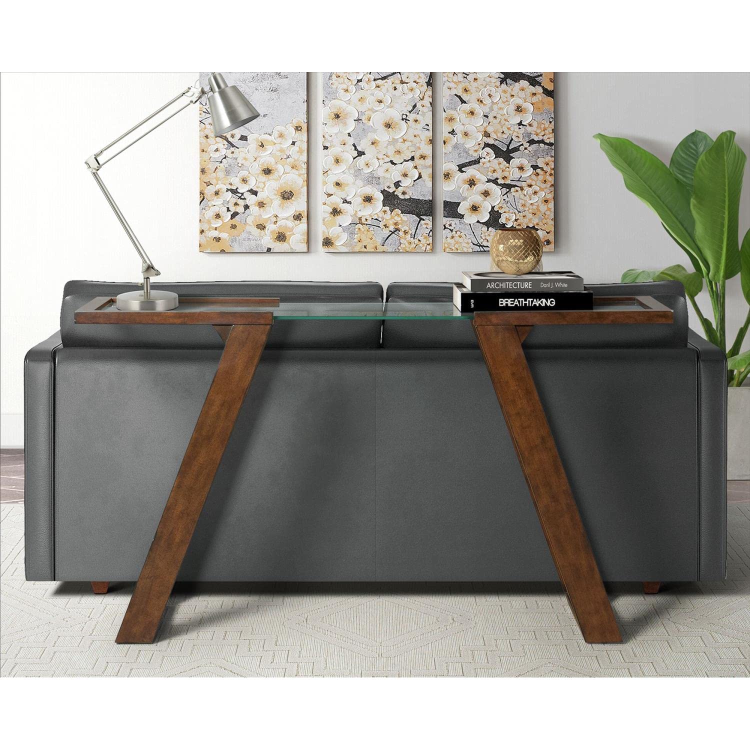 Picket House Furnishings Kai Sofa Table - Dark Espresso Finish - Narrow Console Table for Small Spaces - Perfect for Living Room, Entryway or Behind Couch