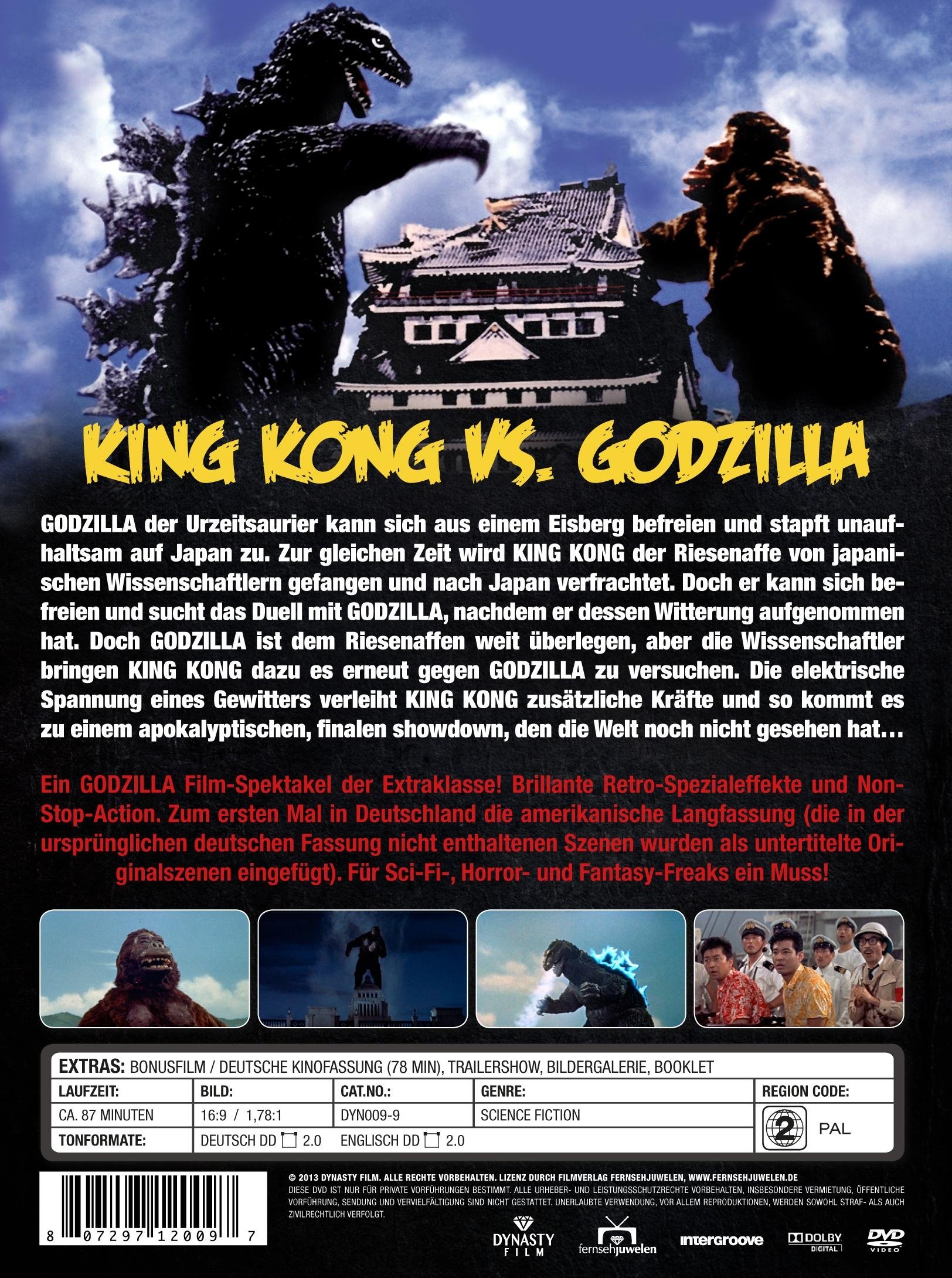 King Kong vs. Godzilla - Classic Monster Movie DVD (1962) | Action-Packed Sci-Fi Film for Movie Nights & Collector's Shelves