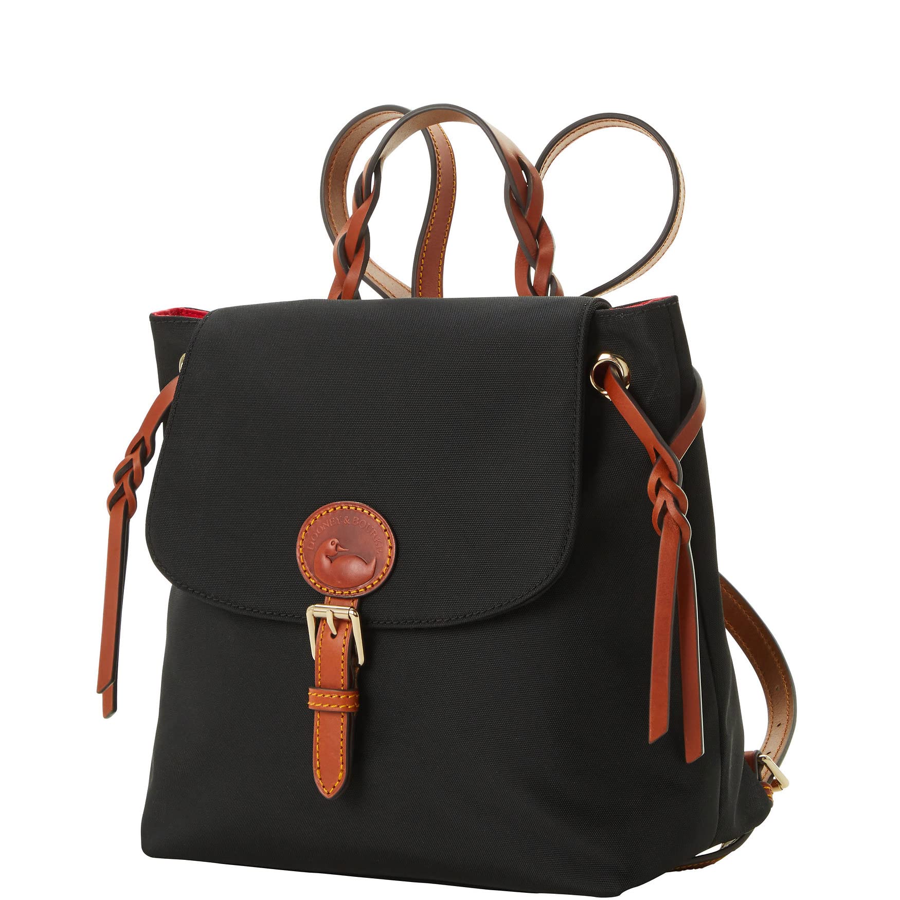 Dooney & Bourke Women's Nylon Flap Backpack Handbag - Black | Stylish Everyday Purse for Work, Travel & School