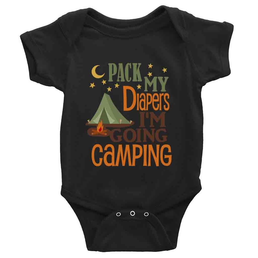 Adorable Pack Diaper Camping Bodysuit for Baby Boys & Girls - Soft Infant Toddler Creeper Outfit - Perfect for Outdoor Adventures & Family Trips