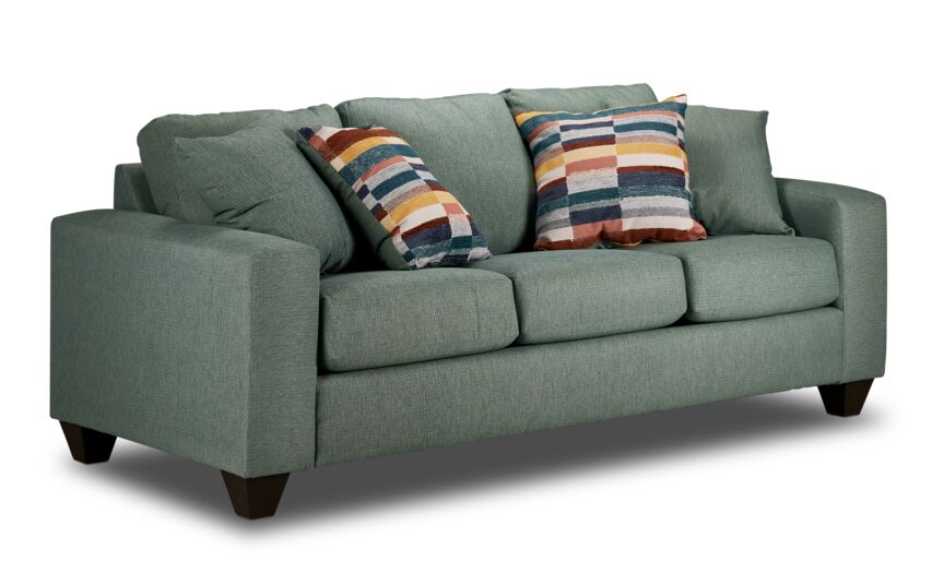 Luxury Cindy Sofa and Loveseat Set - Modern Jade Green Upholstered Living Room Furniture for Small Spaces | Perfect for Apartments, Condos & Cozy Home Decor