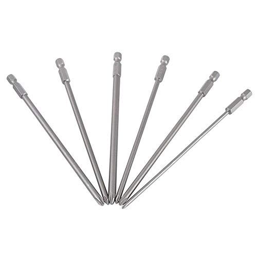 1/4 Inch Hex Shank Screwdriver Bit Set - 6PCS High-Speed Steel Drill Bits for Electric Screwdrivers & Power Drills - Perfect for DIY Projects, Furniture Assembly & Home Repairs