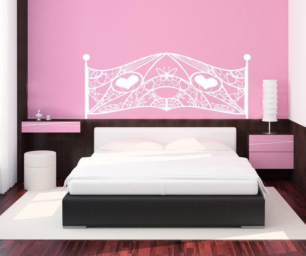 Elegant Feminine Floral Vinyl Wall Decal Sticker - Peel and Stick Headboard Decor for Bedroom, Nursery, Dorm Room - #OS_AA1152