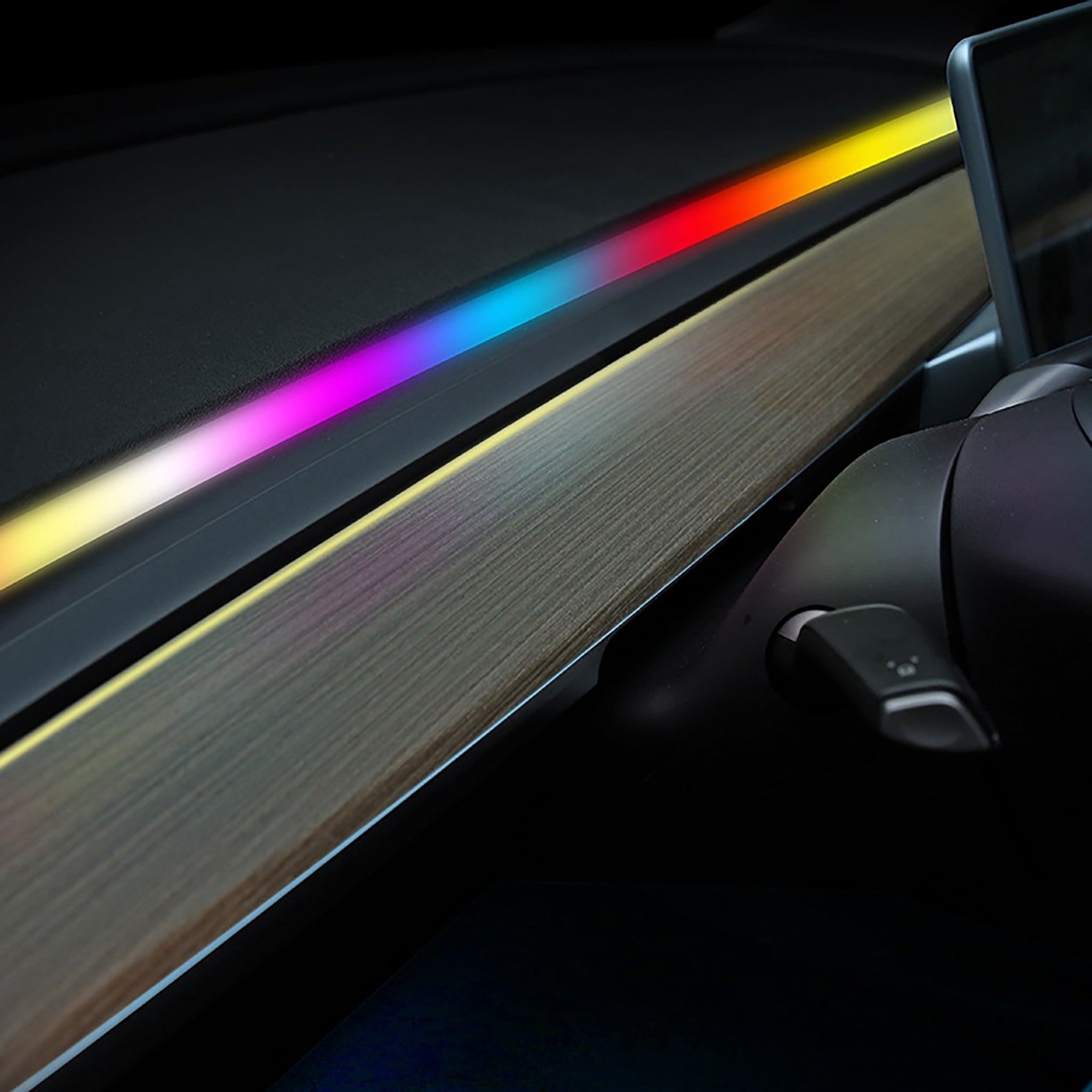 Tesla Model Y/3 Neon Ambient LED Lighting Kit - Custom Car Interior Lights for Mood & Style | Perfect for Night Driving, Parties & Car Shows