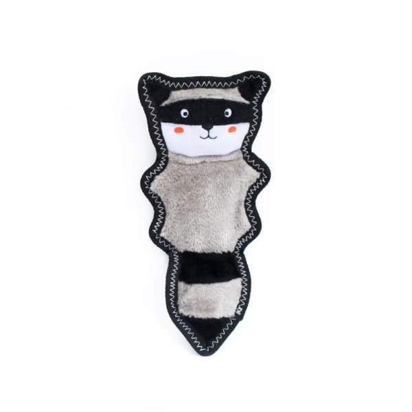 ZippyPaws Z Stitch Skinny Peltz Raccoon Plush Dog Toy - Durable & Cute Interactive Plaything for Small & Medium Dogs, Perfect for Fetch, Tug-of-War & Cuddling