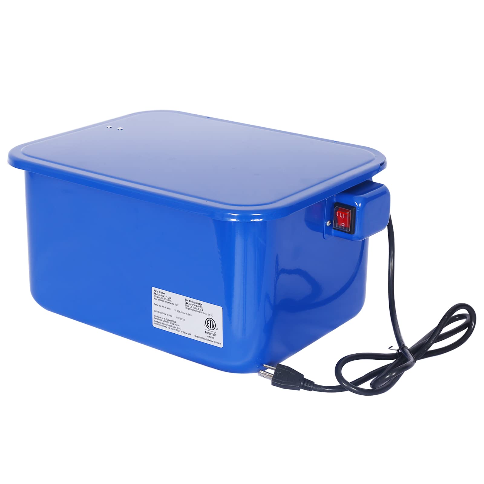 3.5 Gallon Portable Parts Washer with 110V Pump - Benchtop Solvent Tank for Cleaning Automotive Parts, Wheel Bearings, Gears & Carburetors | Compact & Durable Design for Home Garage, Auto Repair Shops & DIY Mechanics