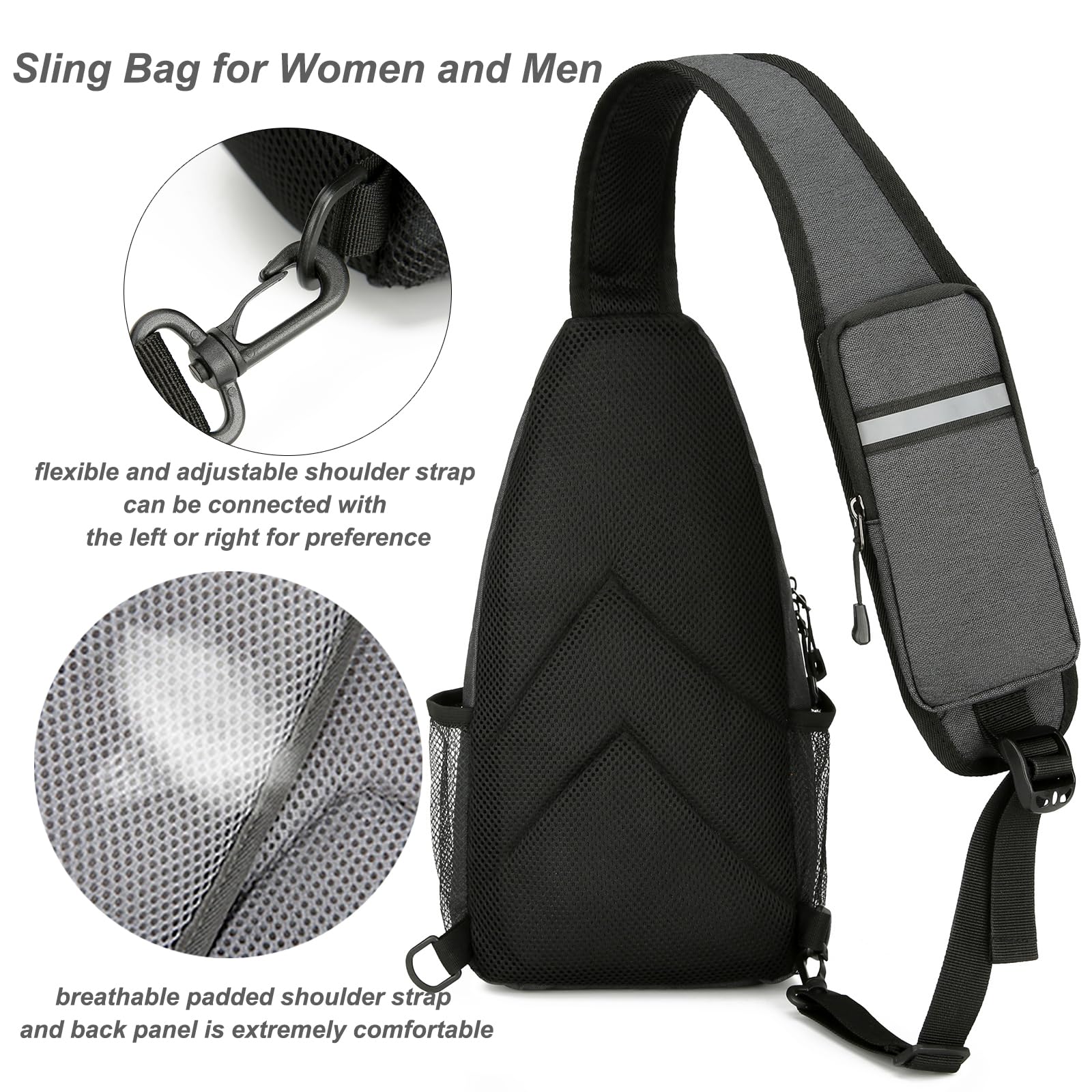 Men's Sling Bag - Lightweight Crossbody Chest Backpack for Travel, Hiking & Sports | Perfect Daypack for Outdoor Adventures & Daily Commute