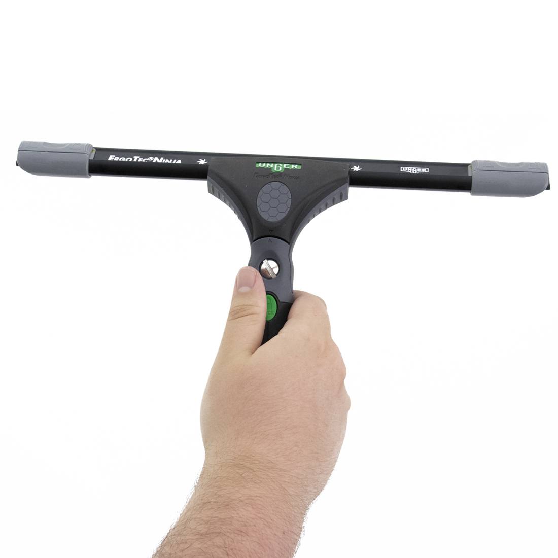 Unger Complete ErgoTec 40° Ninja Squeegee - Professional Window Cleaning Tool for Home & Commercial Use - Perfect for Glass Doors, Windows, and Shower Screens