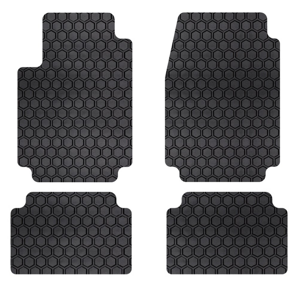 Intro-Tech SC-619-RT-B Hexomat Custom Fit Floor Mats for Scion TC - 4-Piece Set (Front & Rear Rows) - Durable Rubber-Like Material, Black - All-Weather Protection for Cars, Trucks & SUVs
