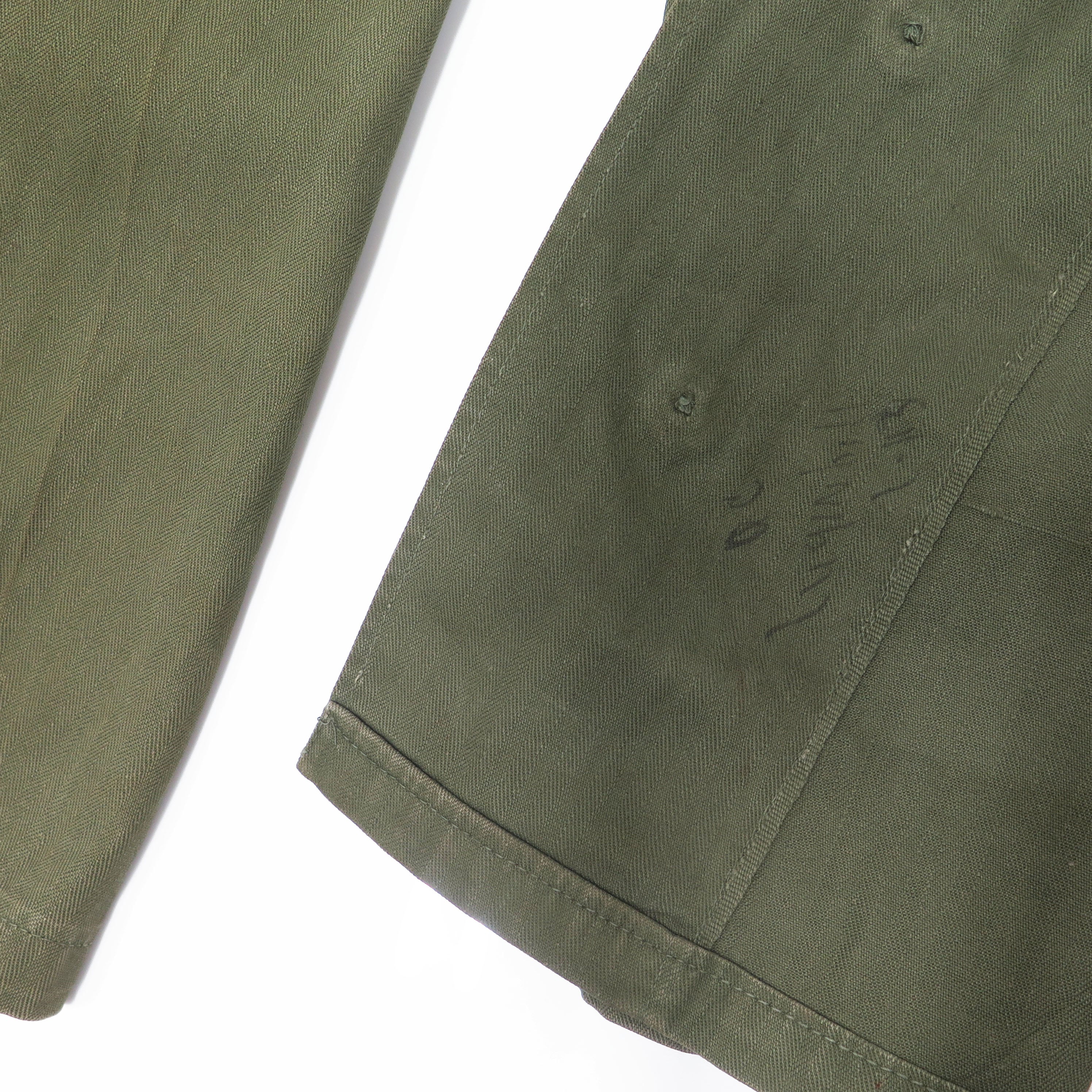 Vintage US Army HBT Utility Shirt - 1950s Early Vietnam War Era Military Surplus - Perfect for Reenactments, Collecting & Outdoor Adventures