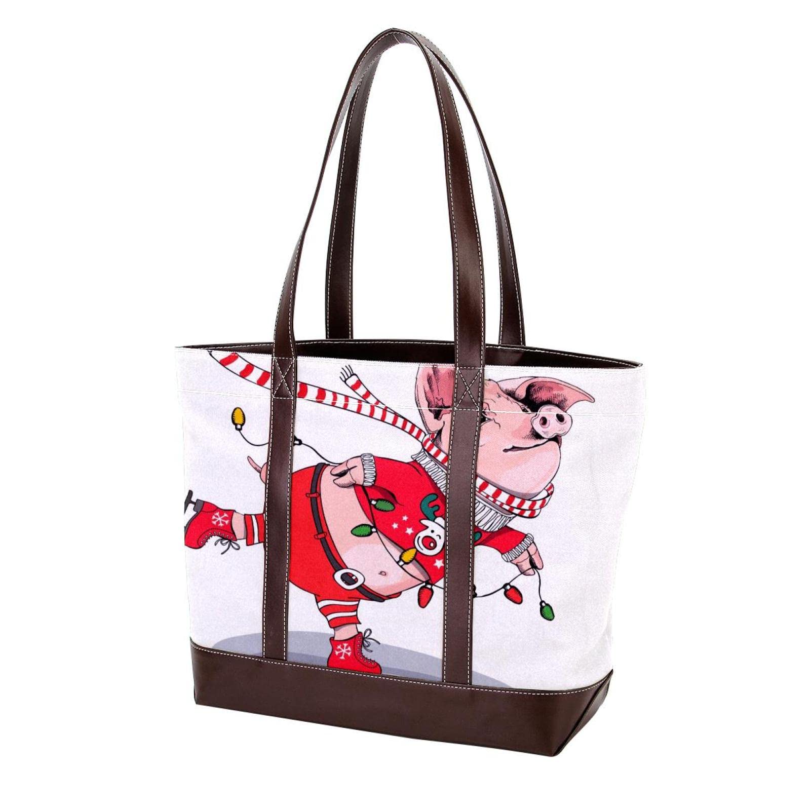 Grimace Skull Tote Bag for Women - Large Leather Canvas Purse with Top Handle, Shoulder Satchel Hobo Bag - Perfect for Shopping, Work, and Casual Outings